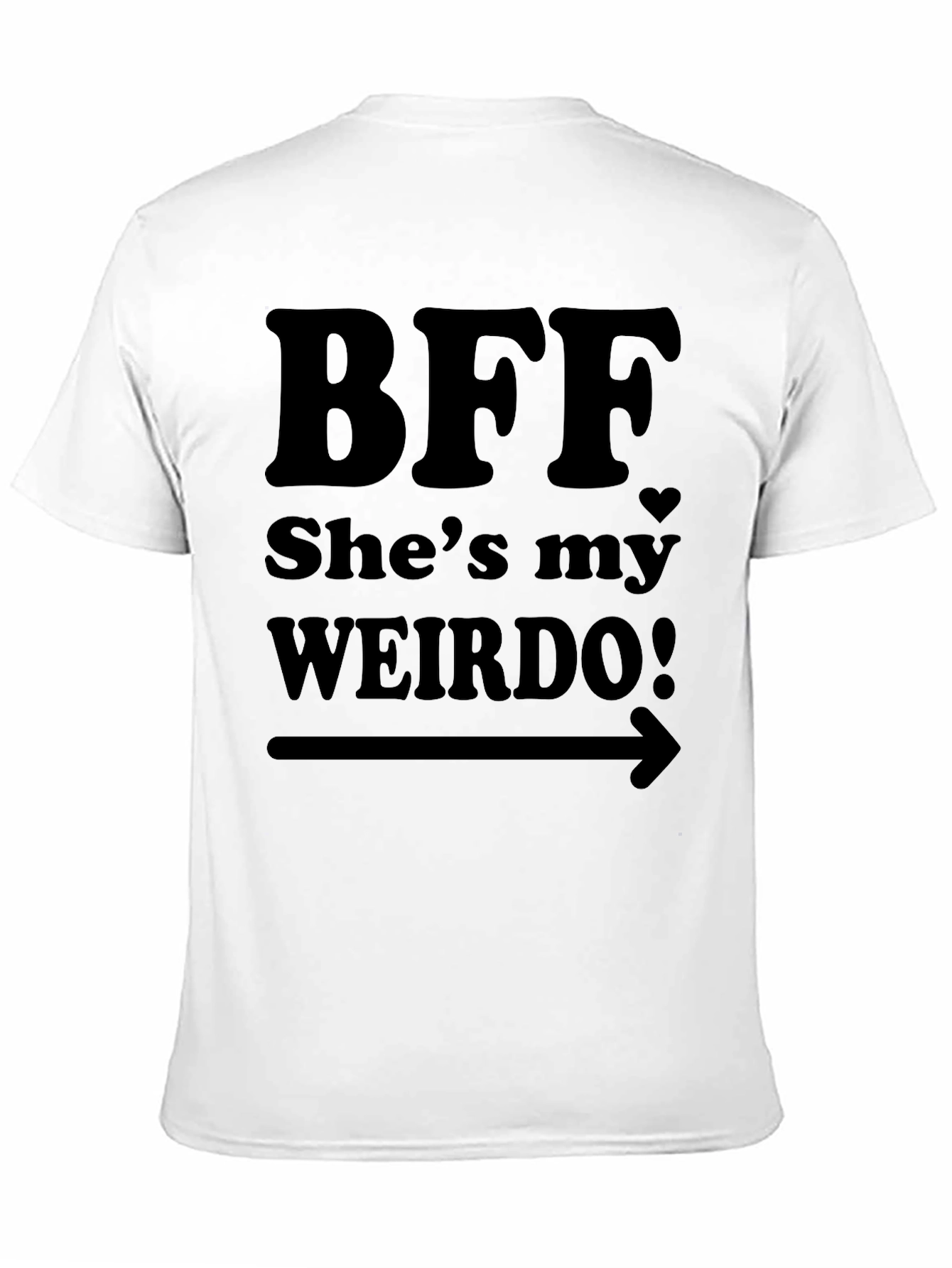 BFF Shes My Weirdo! Black T-Shirt