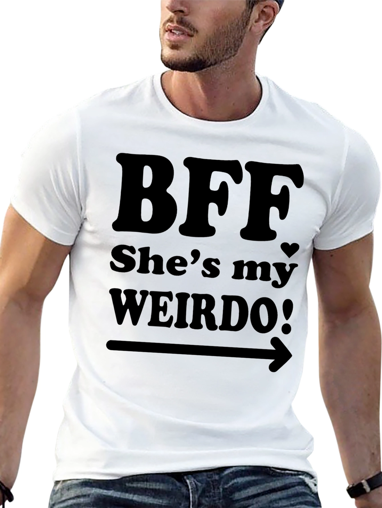 BFF Shes My Weirdo! Black T-Shirt