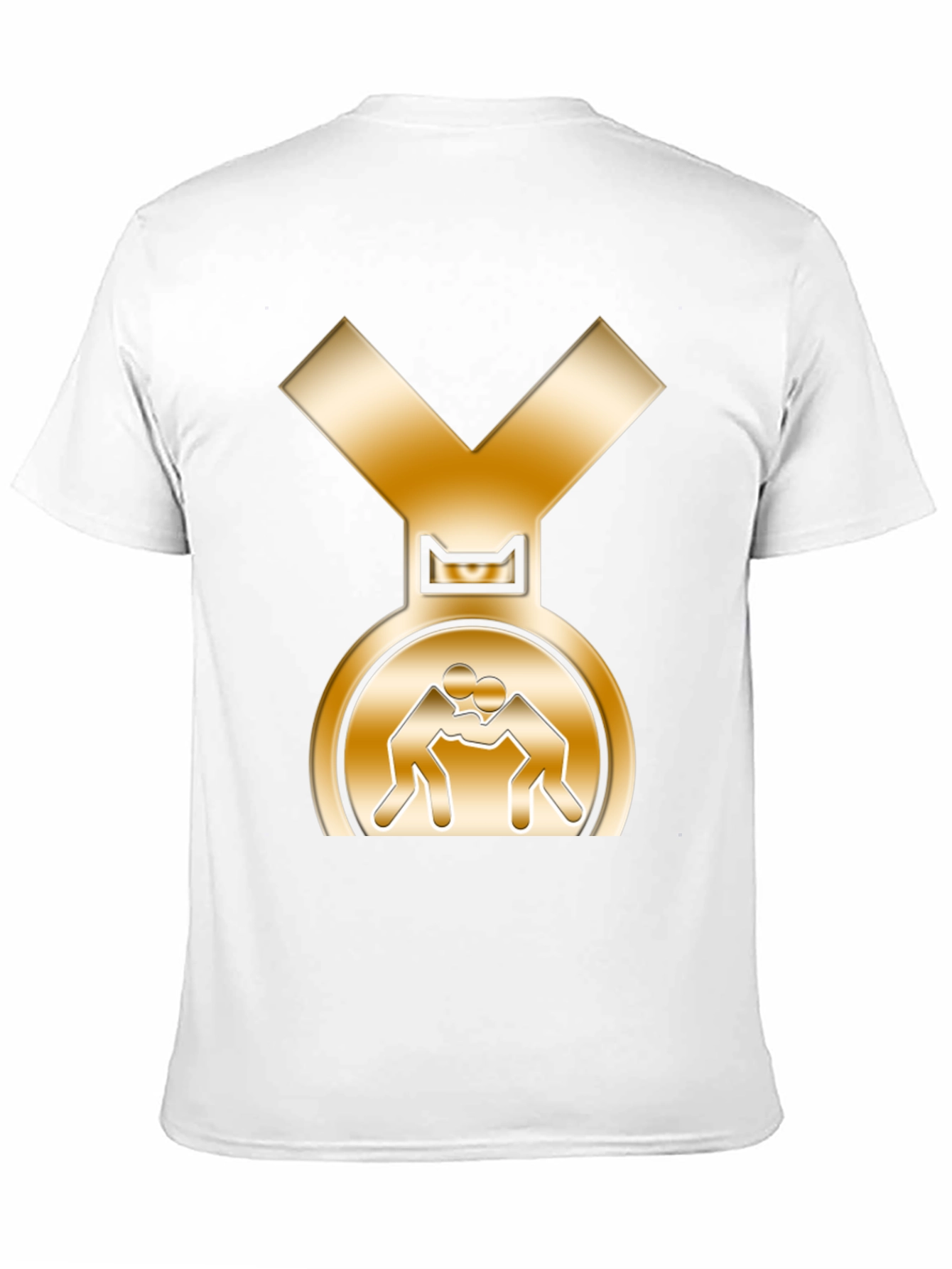 Wrestling Gold Medal Graphic Tee - Black