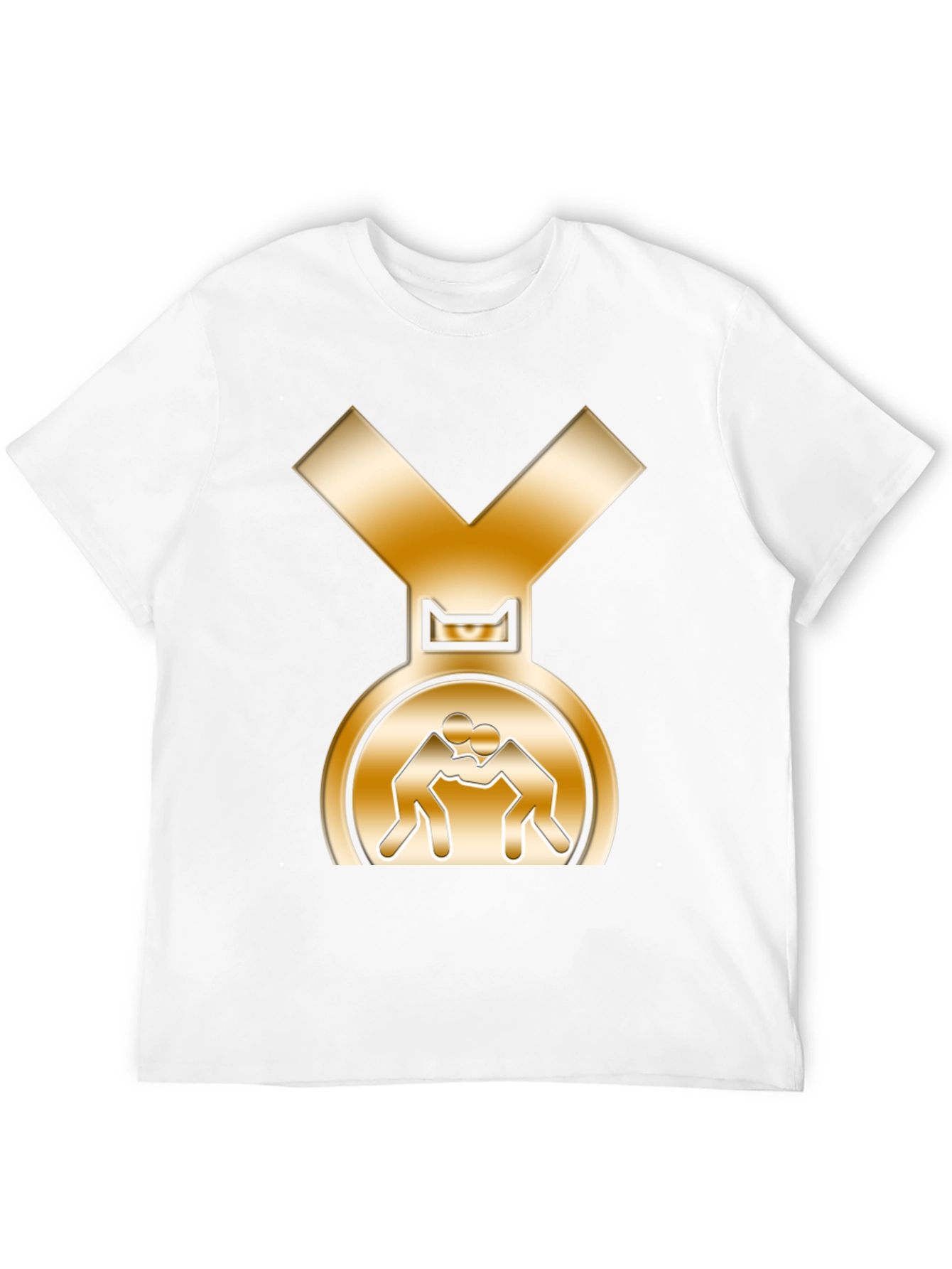 Wrestling Gold Medal Graphic Tee - Black