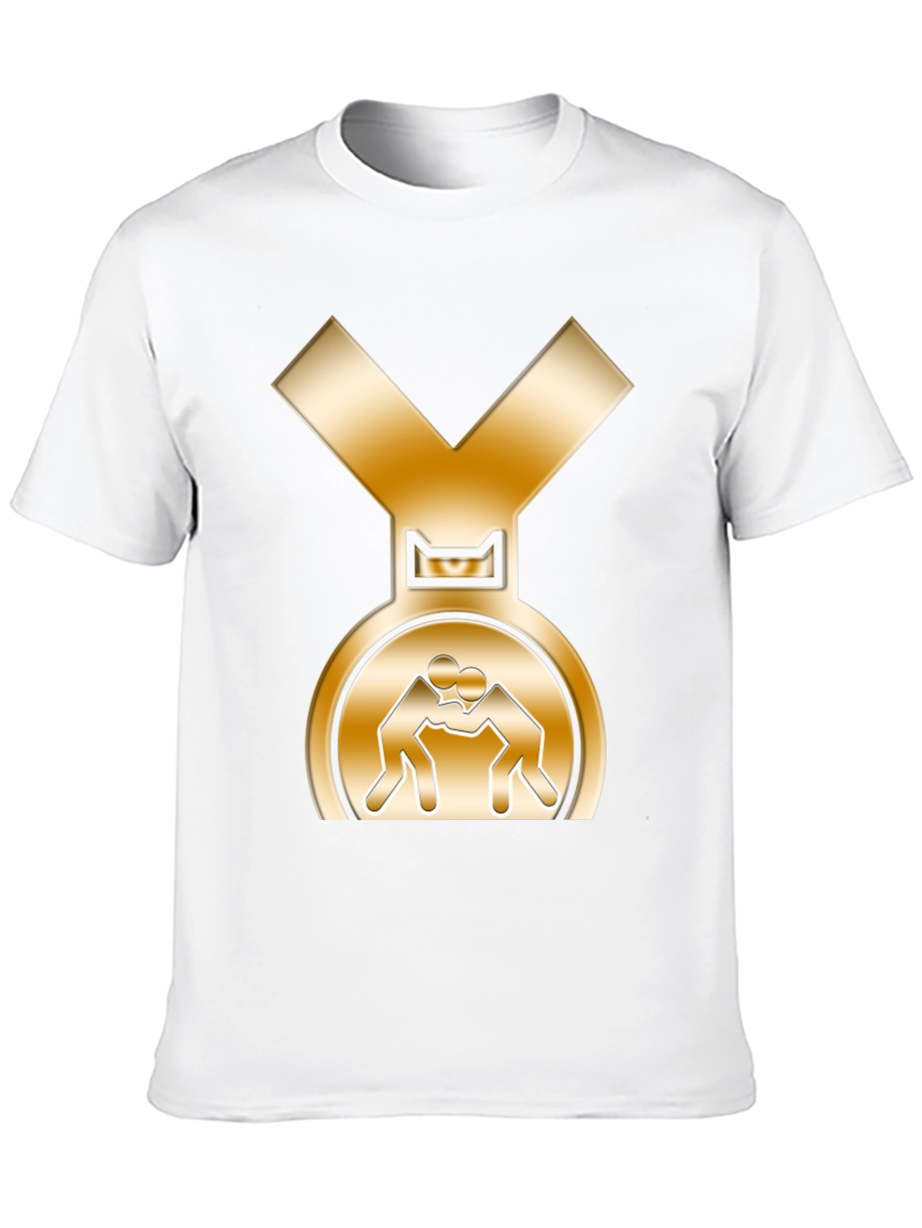 Wrestling Gold Medal Graphic Tee - Black