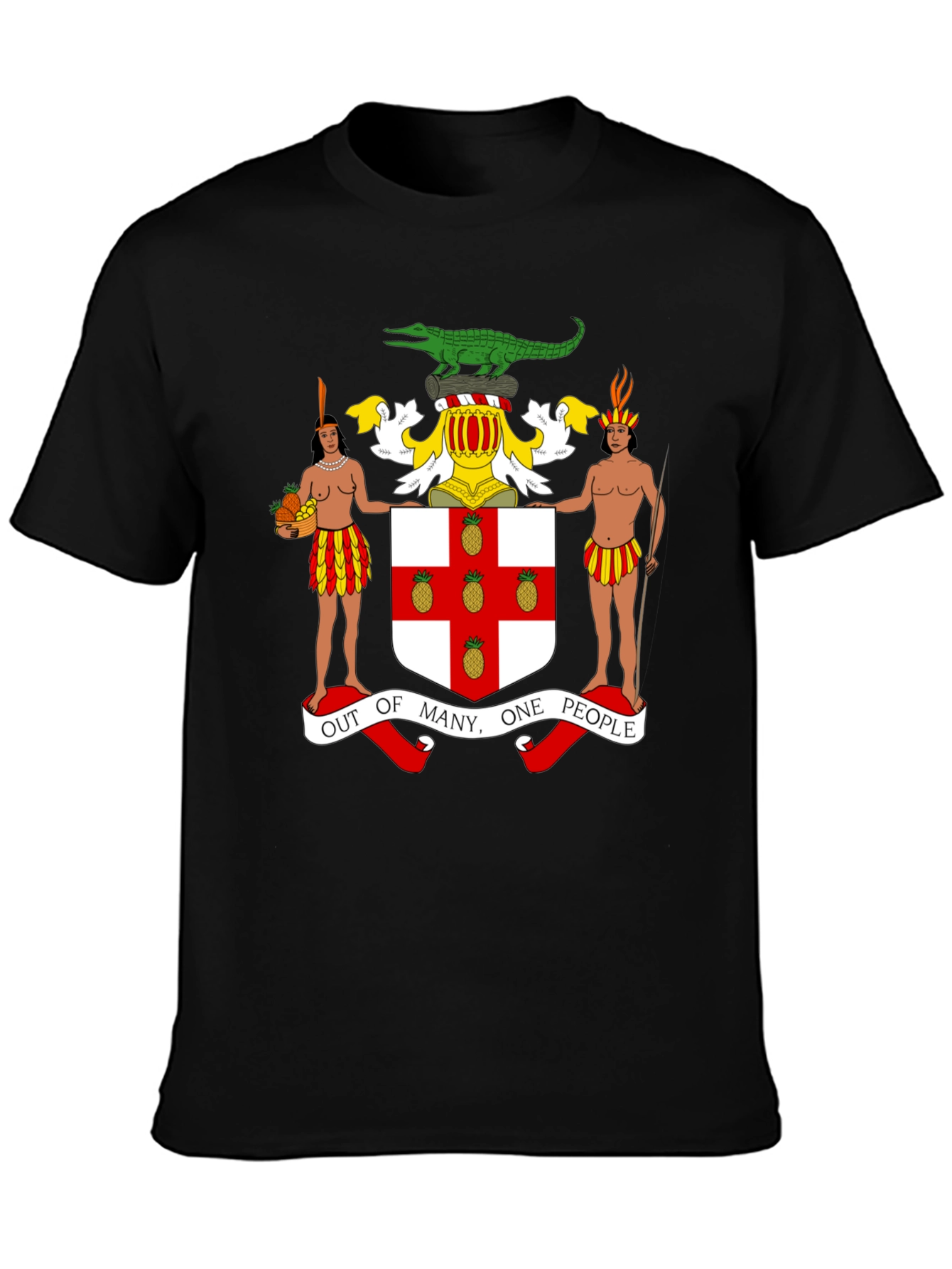 Jamaica Coat of Arms Black T-Shirt