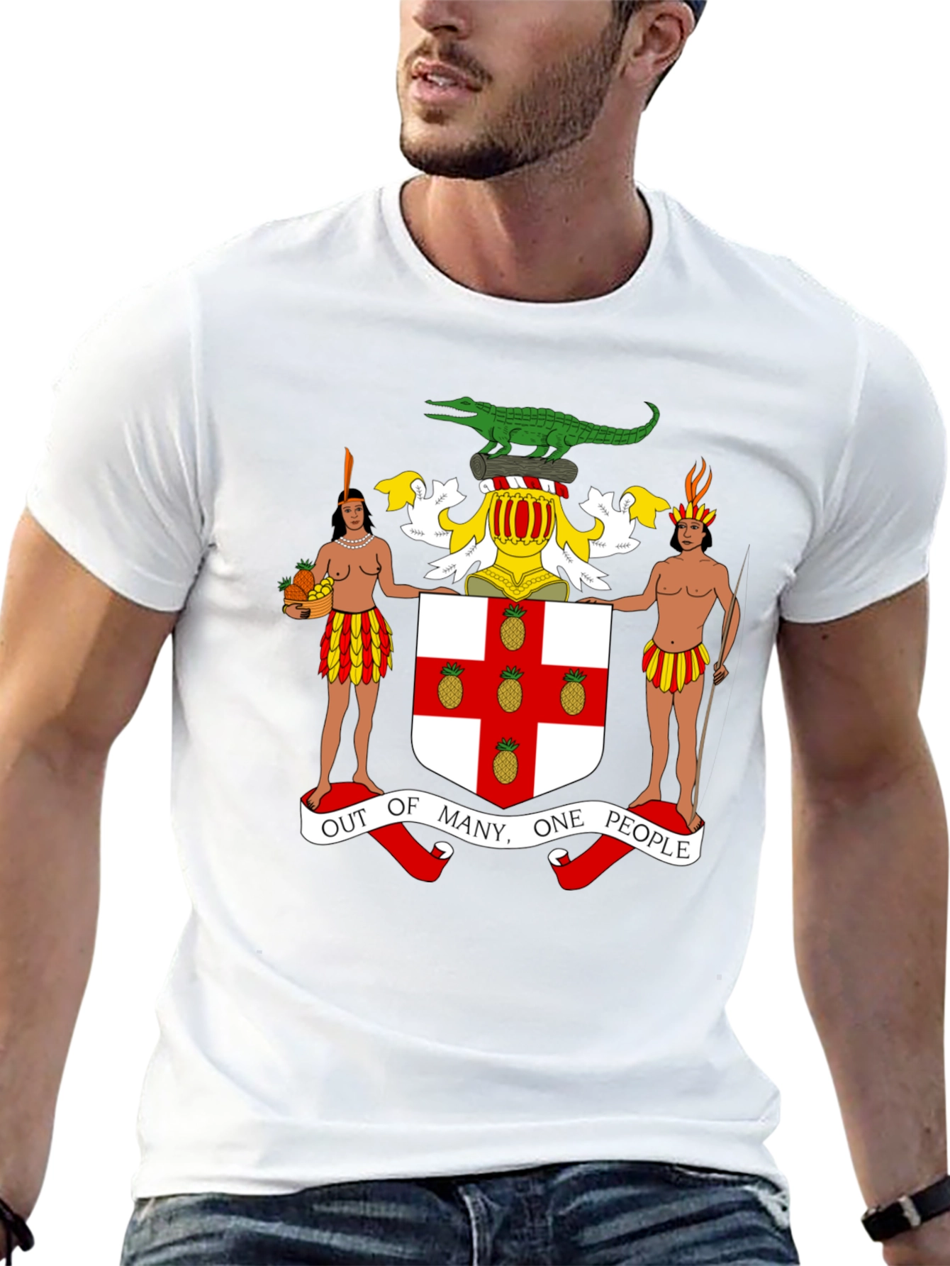 Jamaica Coat of Arms Black T-Shirt