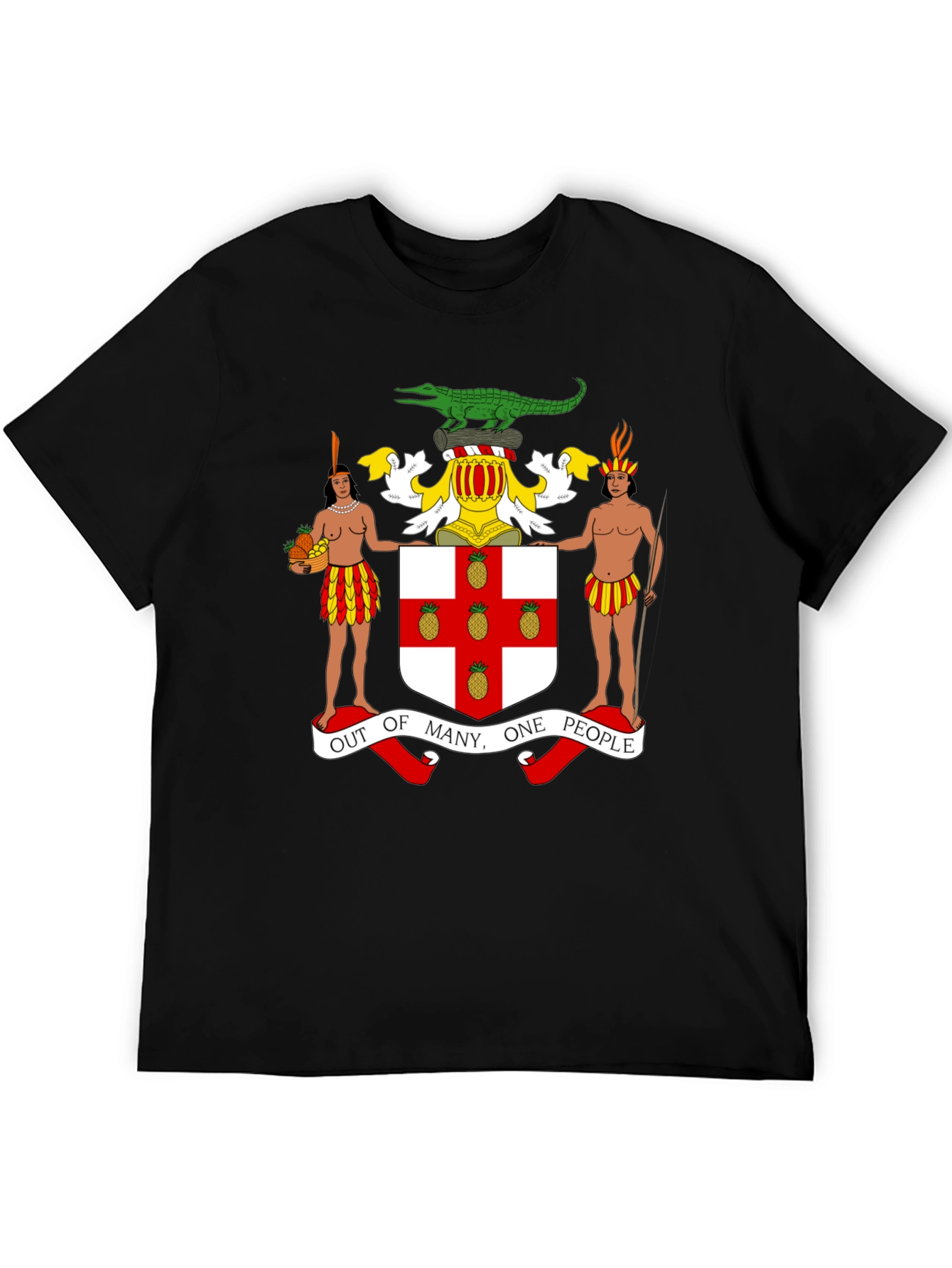 Jamaica Coat of Arms Black T-Shirt
