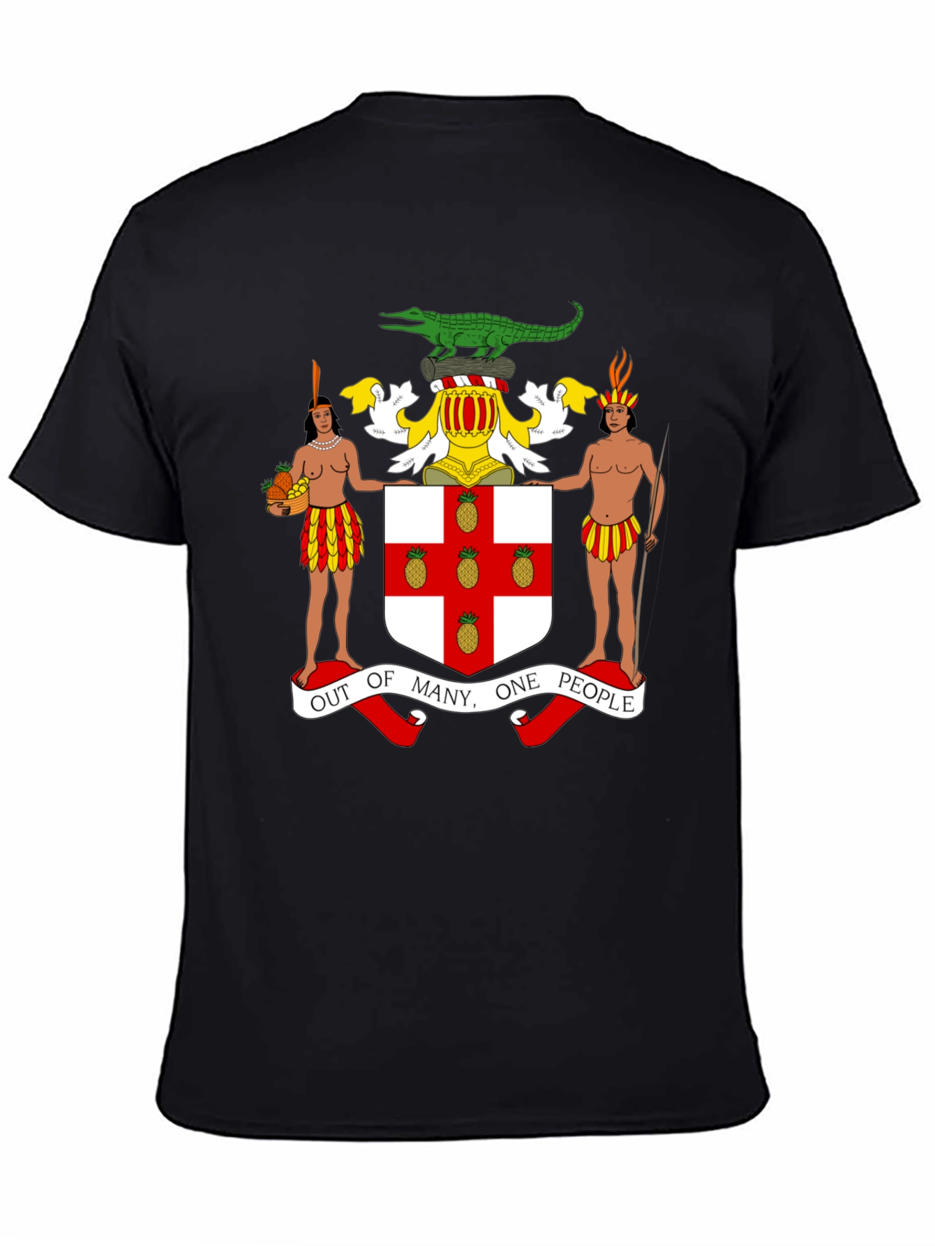 Jamaica Coat of Arms Black T-Shirt