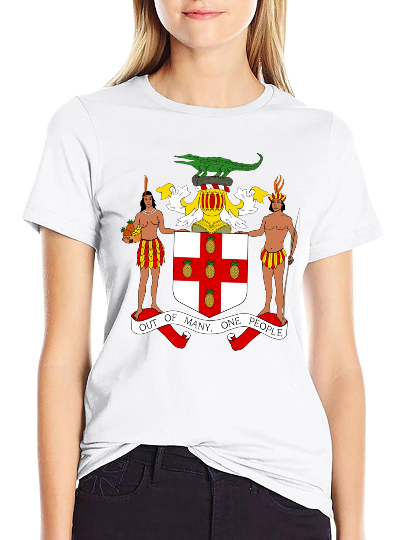 Jamaica Coat of Arms Black T-Shirt