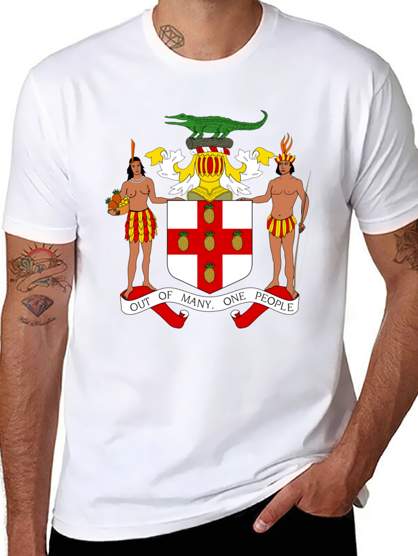 Jamaica Coat of Arms Black T-Shirt