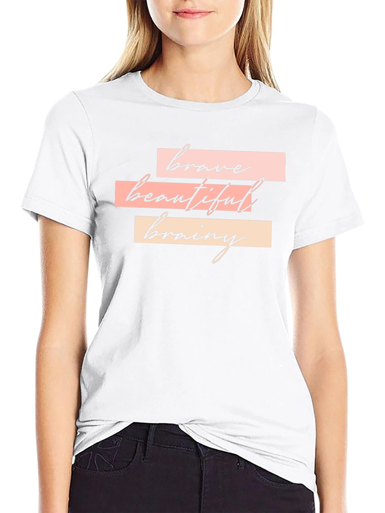 Brave Beautiful Brainy Black T-Shirt