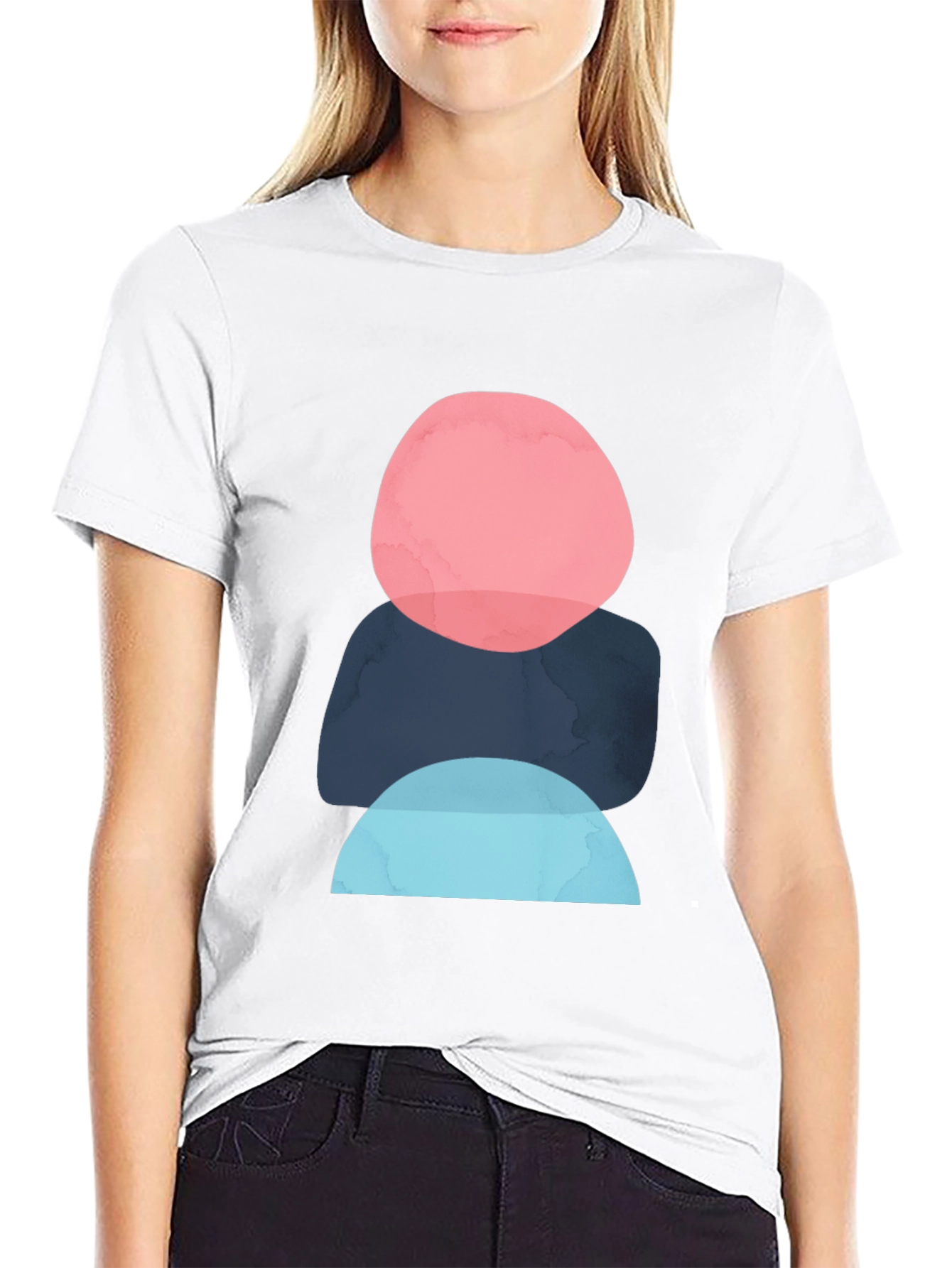 Modern Abstract Shapes Graphic Tee