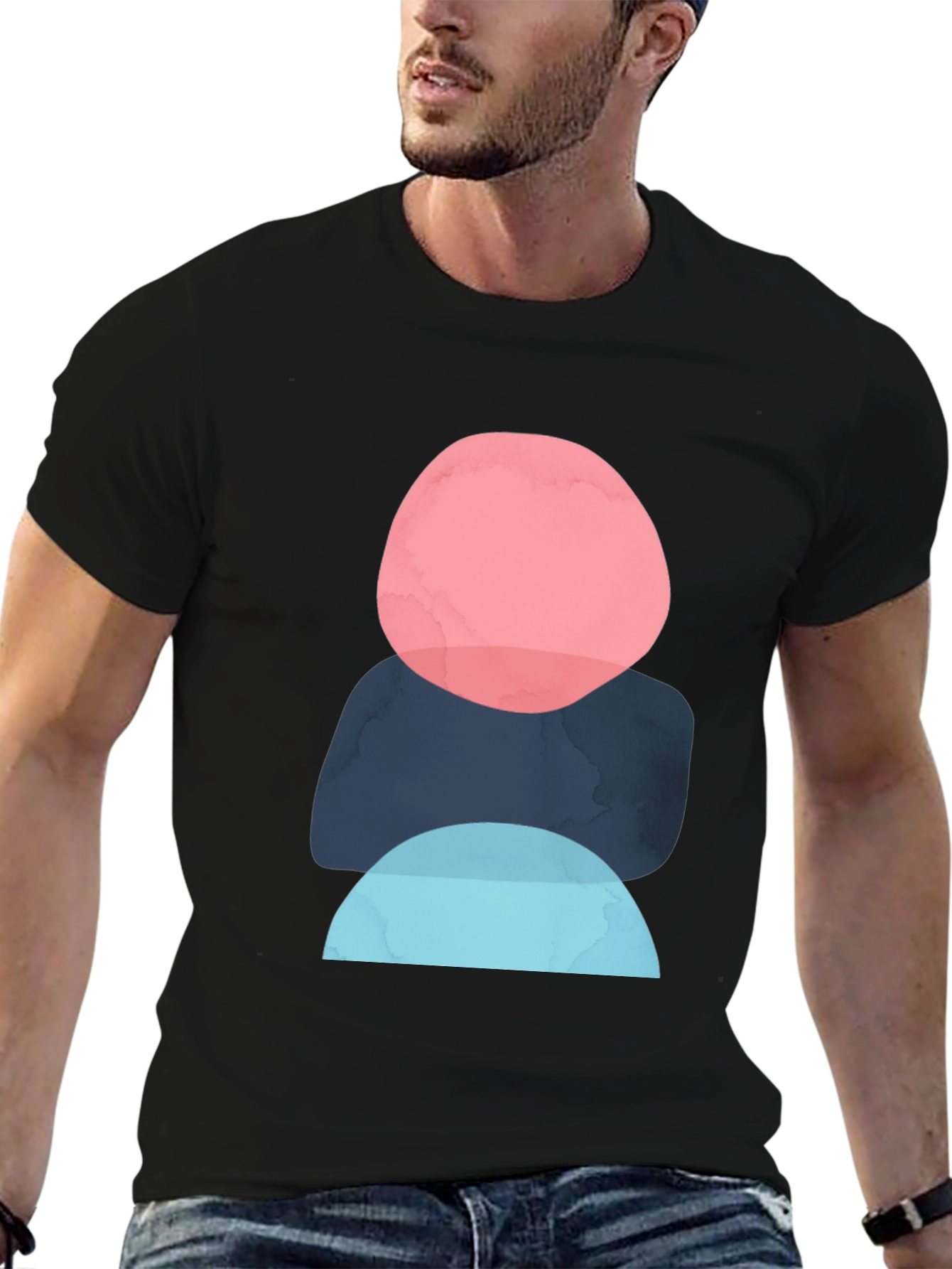 Modern Abstract Shapes Graphic Tee