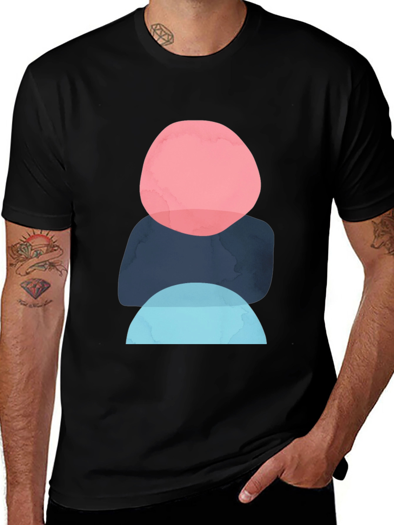 Modern Abstract Shapes Graphic Tee