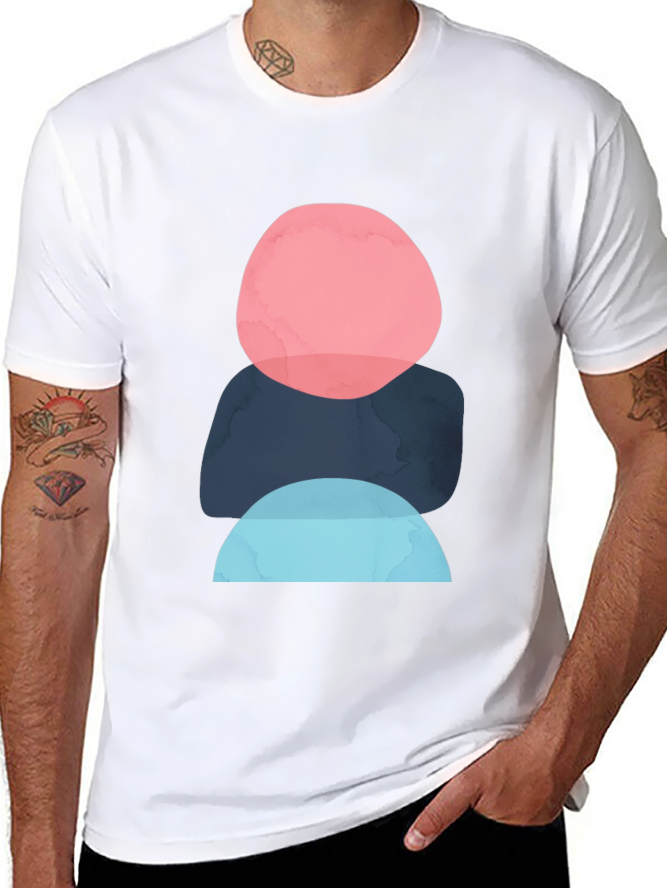Modern Abstract Shapes Graphic Tee