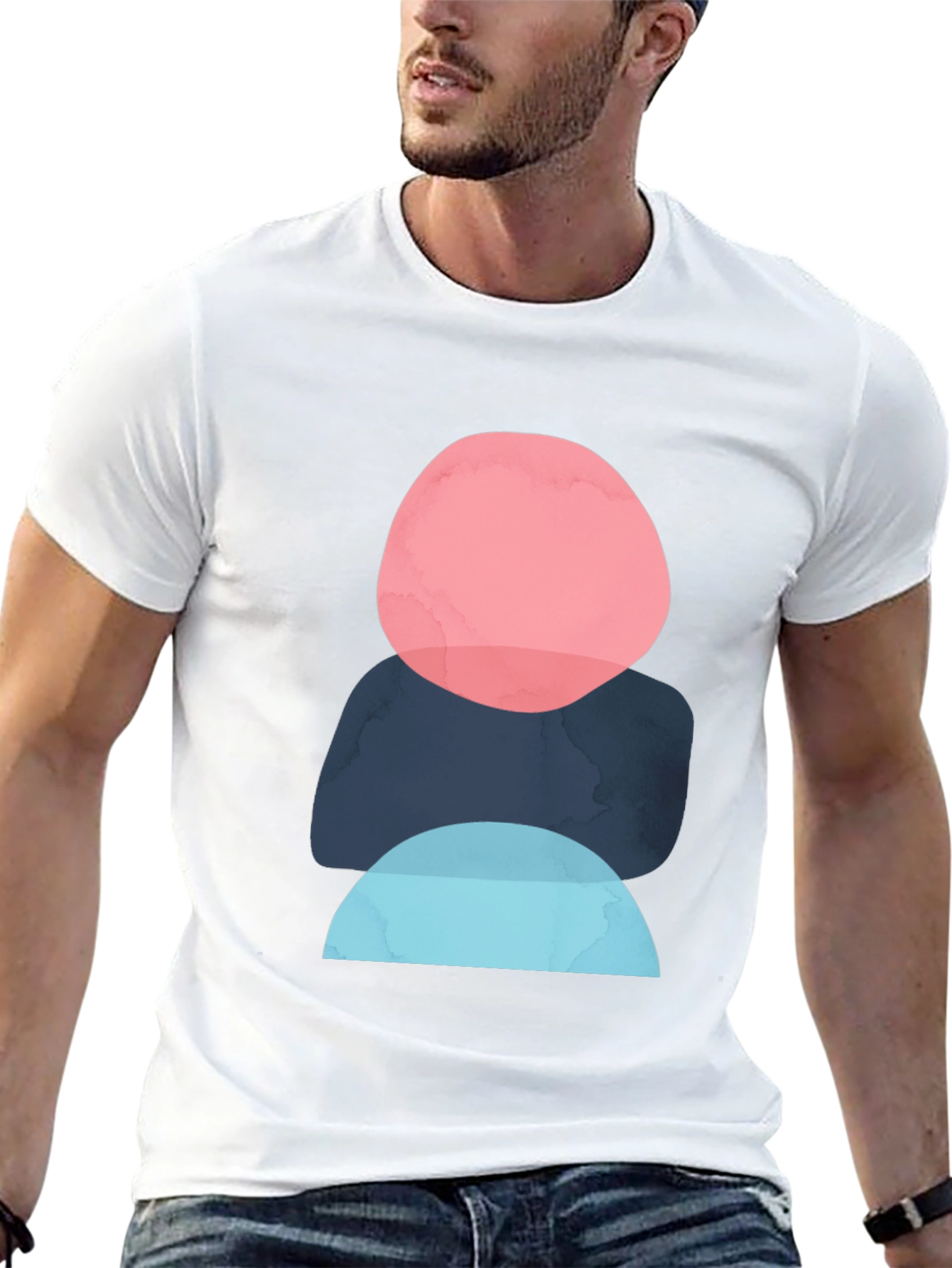 Modern Abstract Shapes Graphic Tee