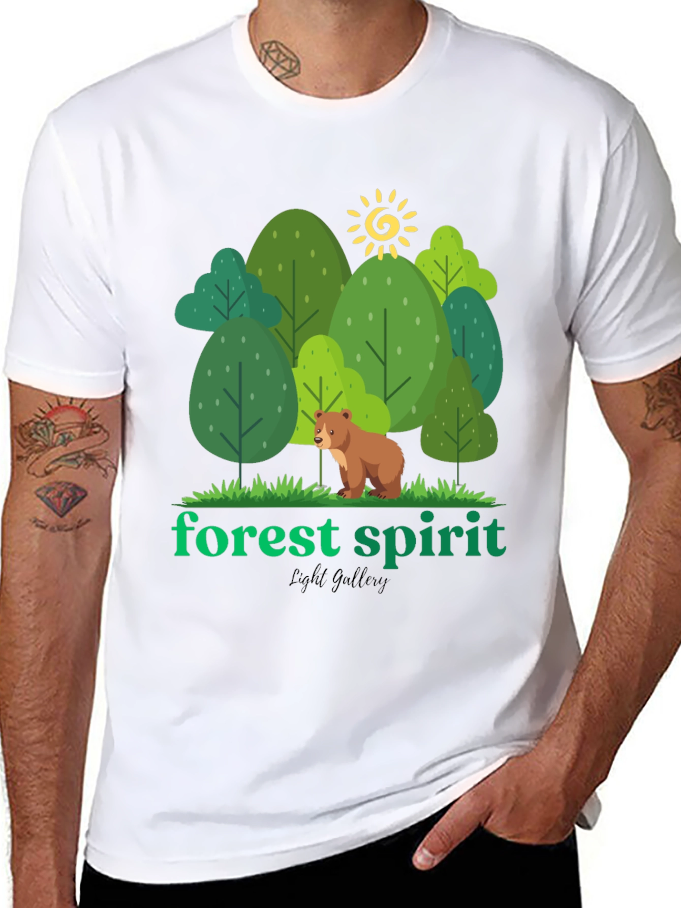 Forest Spirit Graphic Tee - Nature Inspired Design