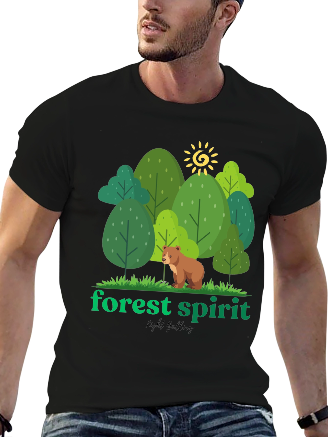 Forest Spirit Graphic Tee - Nature Inspired Design