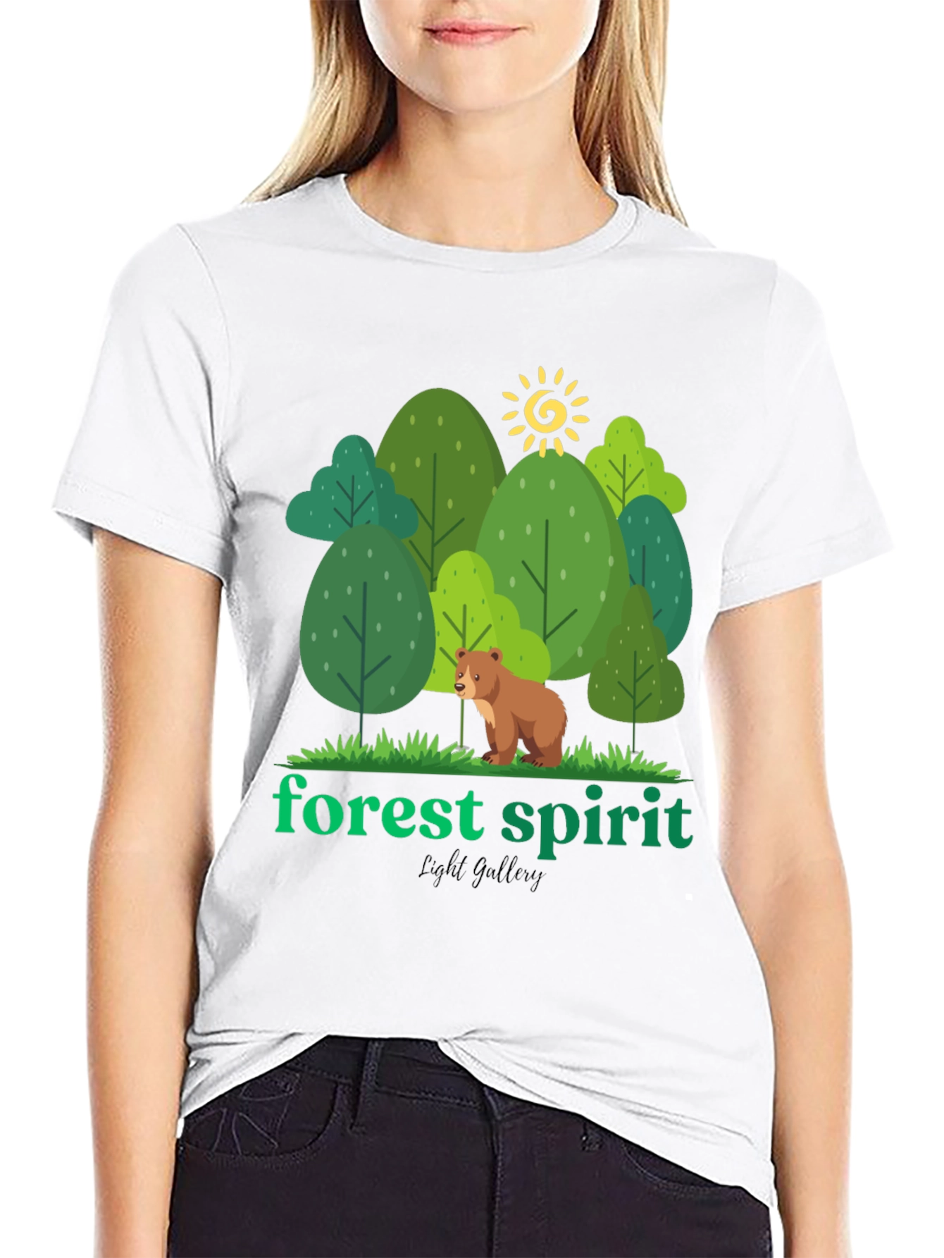 Forest Spirit Graphic Tee - Nature Inspired Design