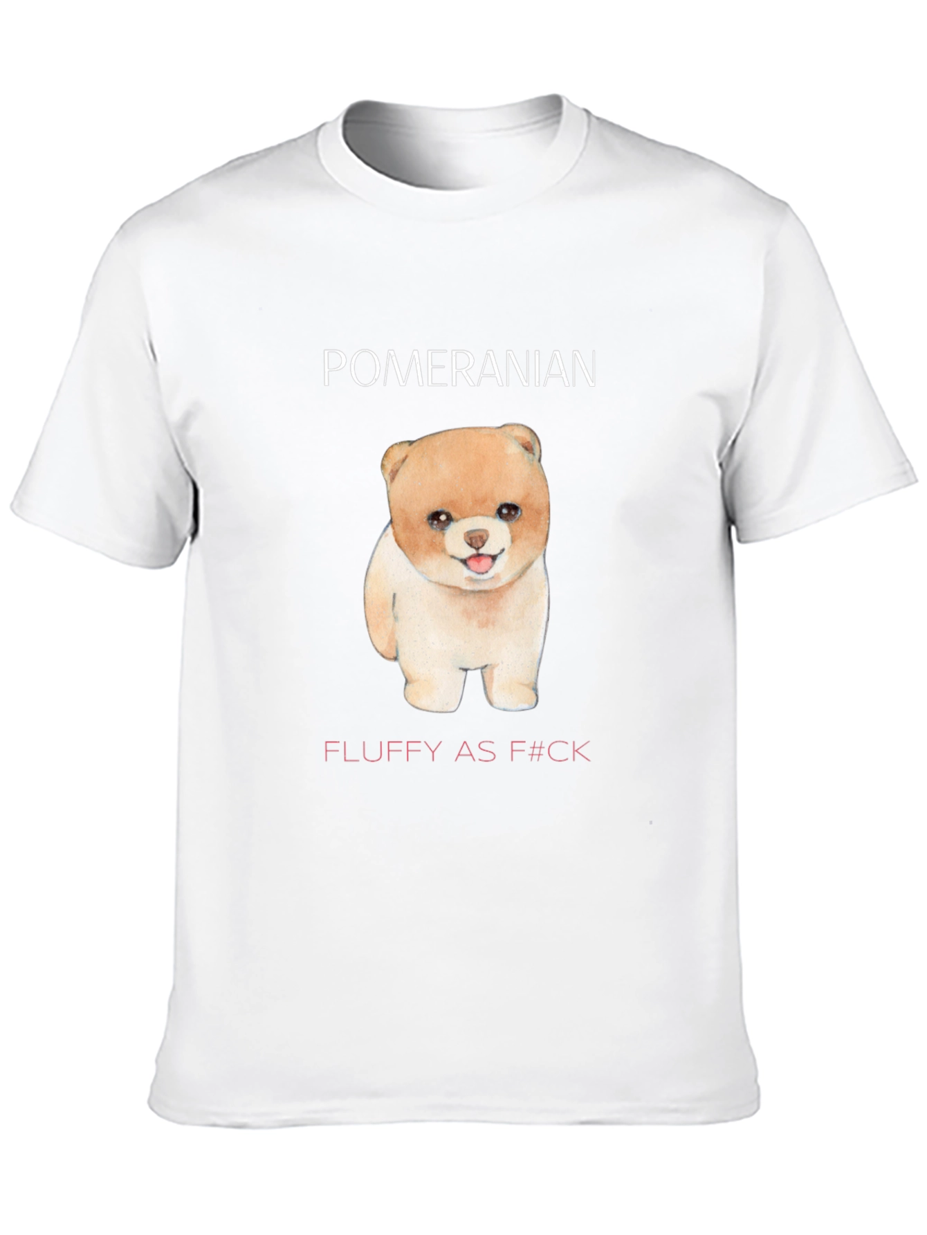 Pomeranian Fluffy Dog Black T-Shirt