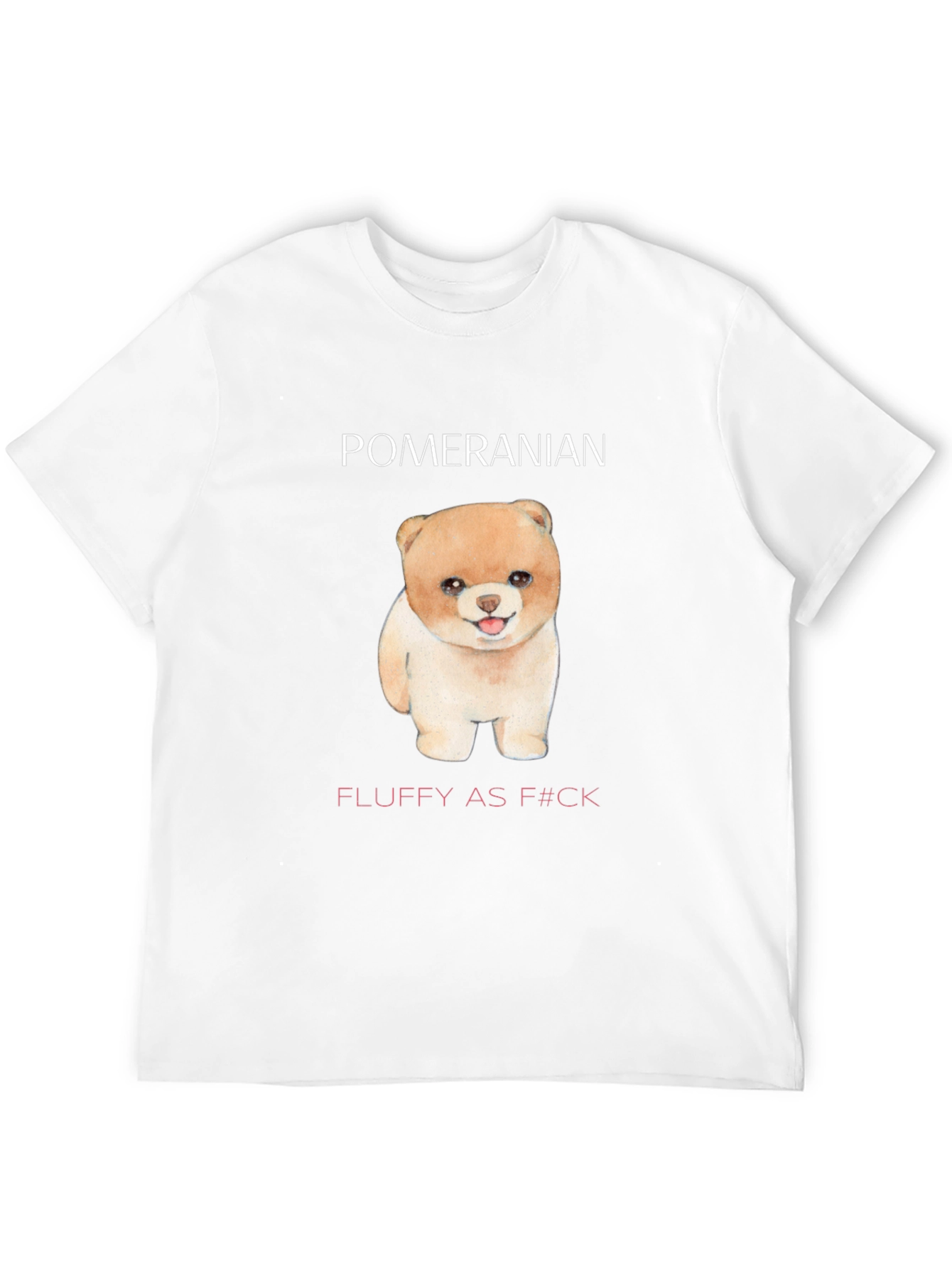 Pomeranian Fluffy Dog Black T-Shirt