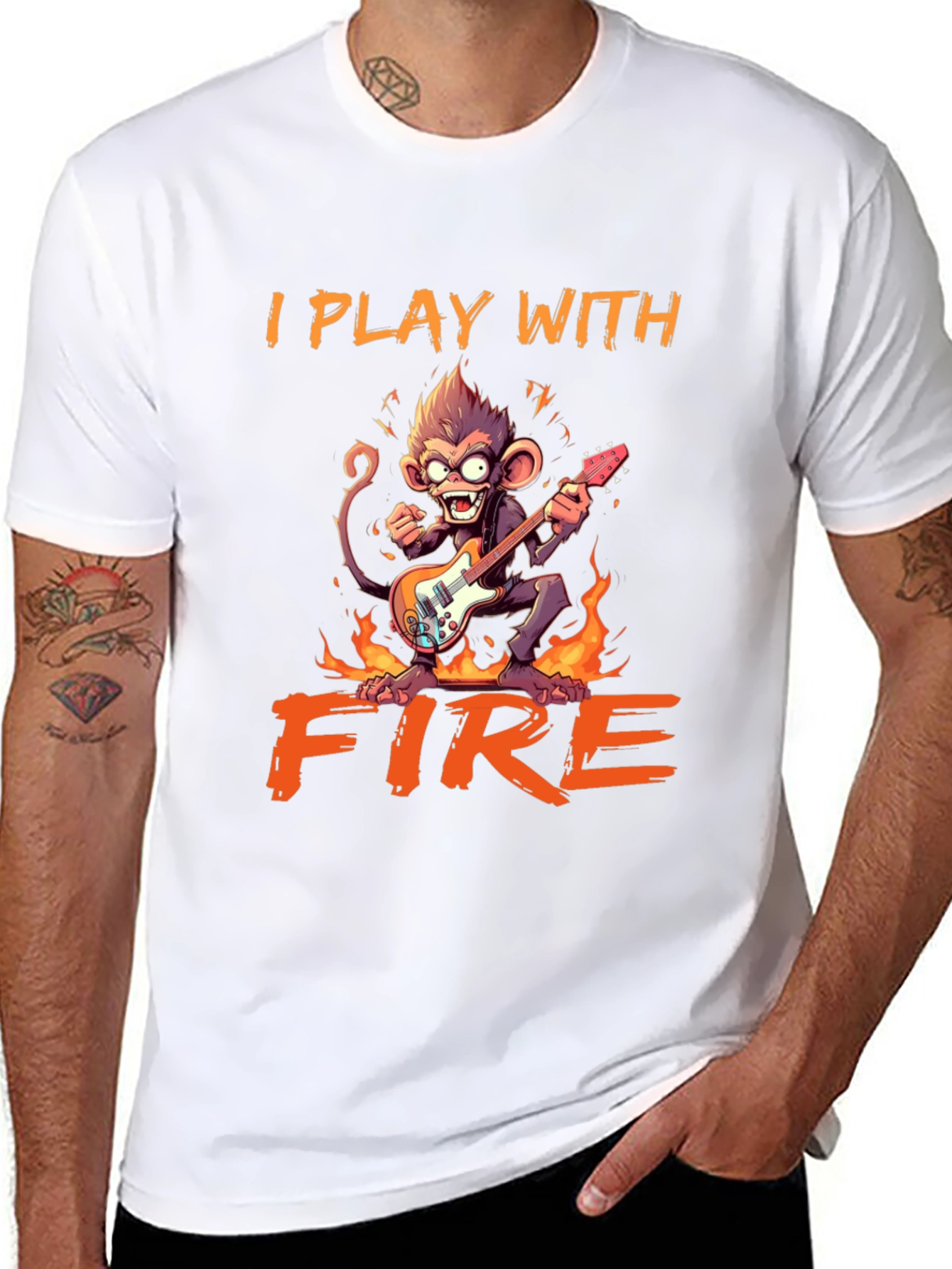 I Play With Fire Monkey Graphic Tee