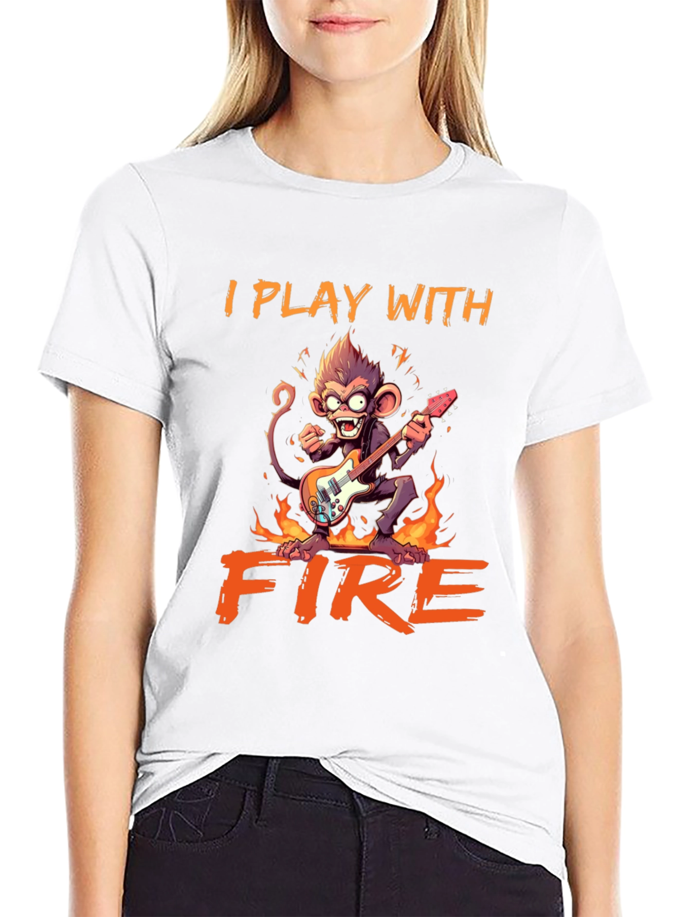 I Play With Fire Monkey Graphic Tee