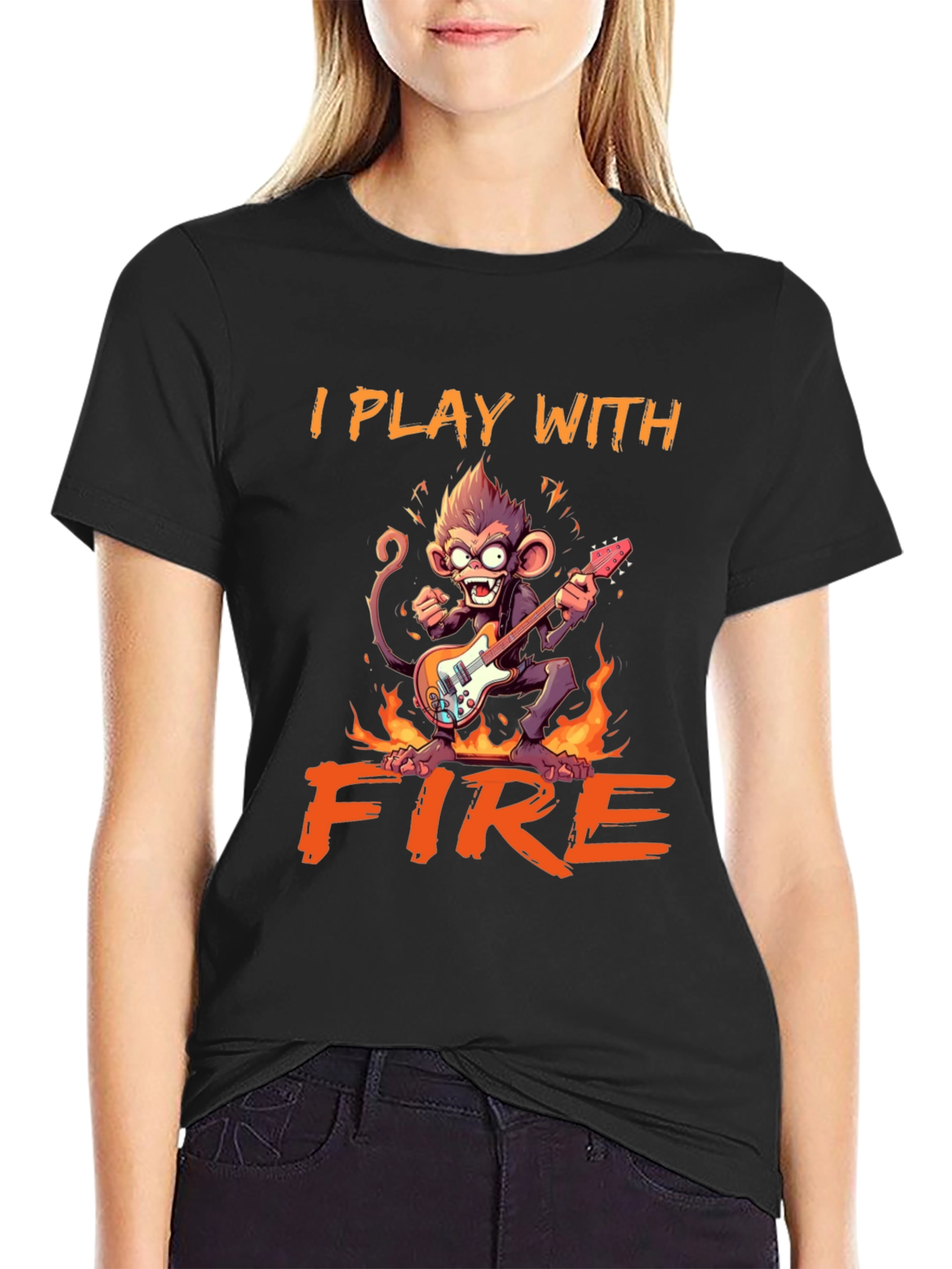 I Play With Fire Monkey Graphic Tee