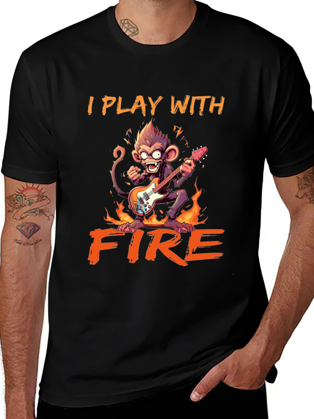I Play With Fire Monkey Graphic Tee