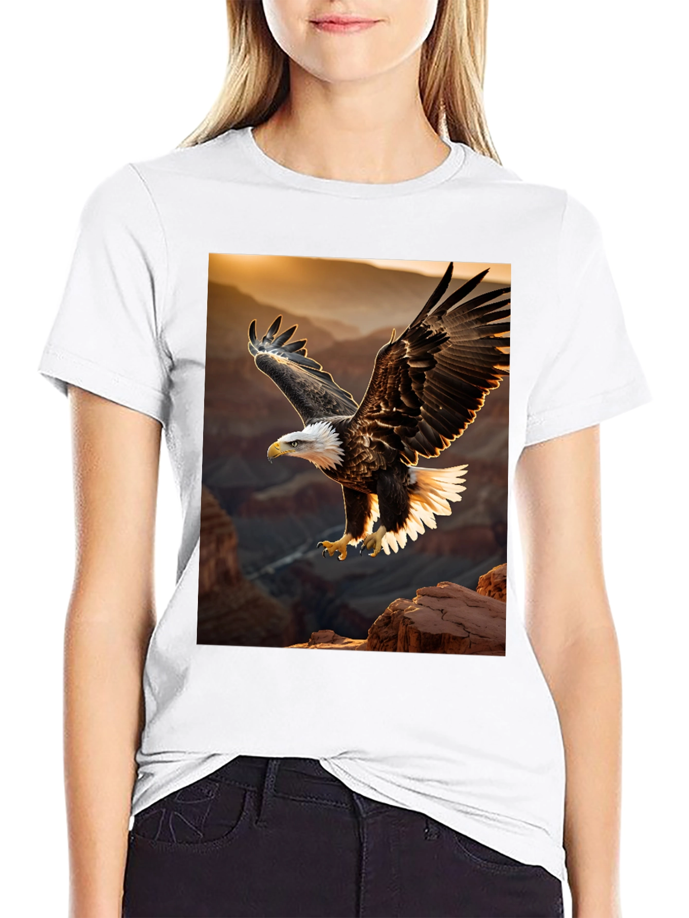 Eagle Graphic Tee - Patriotic Bird Design
