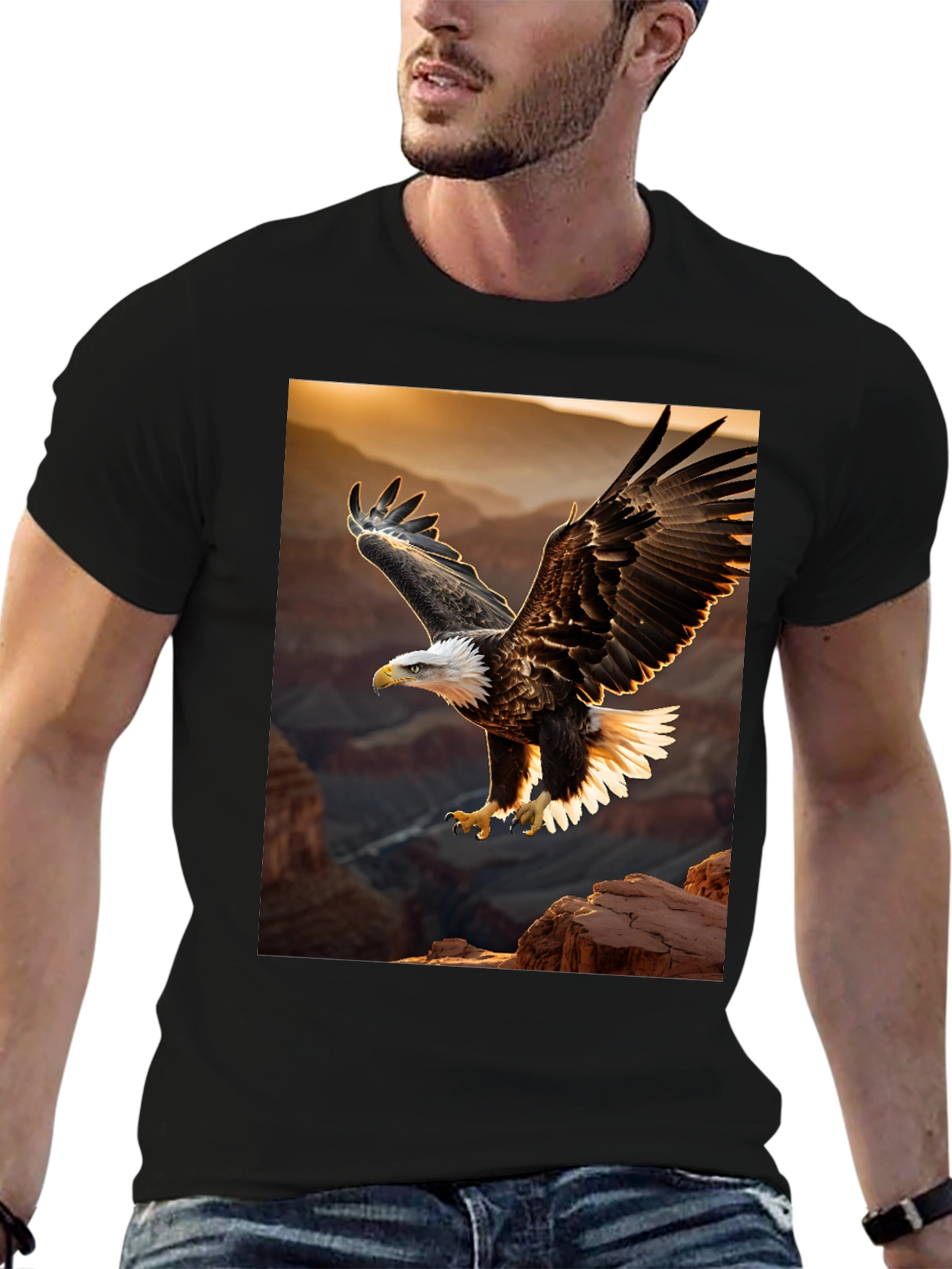 Eagle Graphic Tee - Patriotic Bird Design