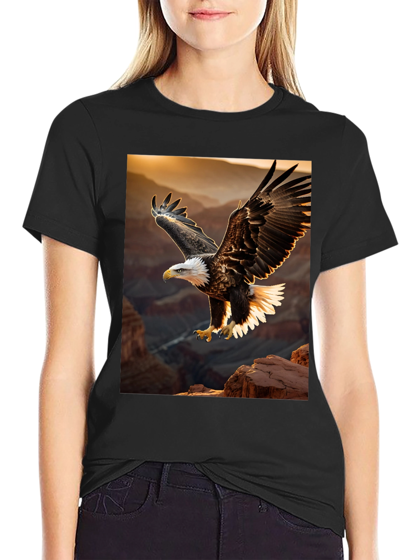 Eagle Graphic Tee - Patriotic Bird Design