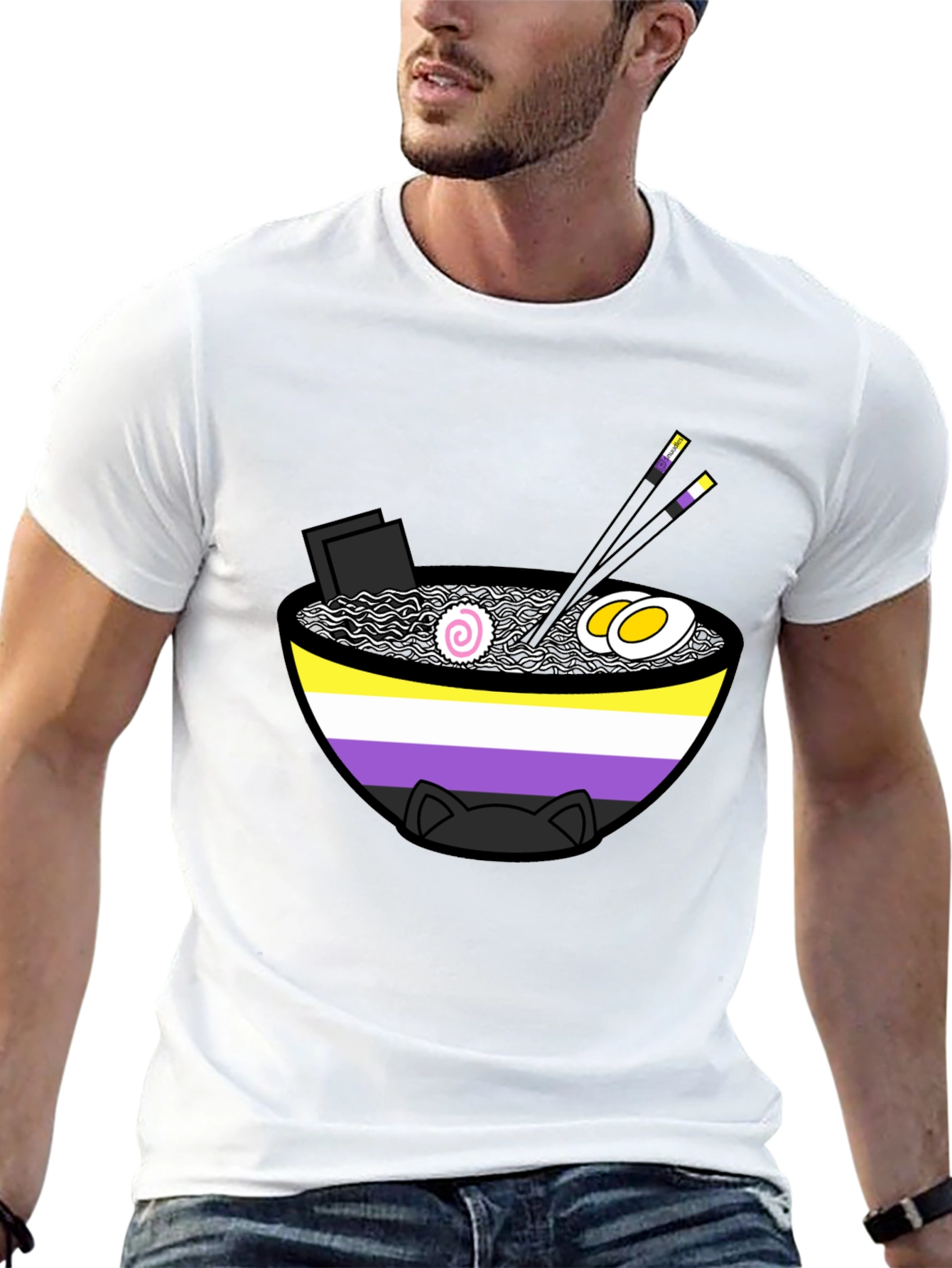 Ramen Nonbinary Pride T-Shirt - Stylish & Unique