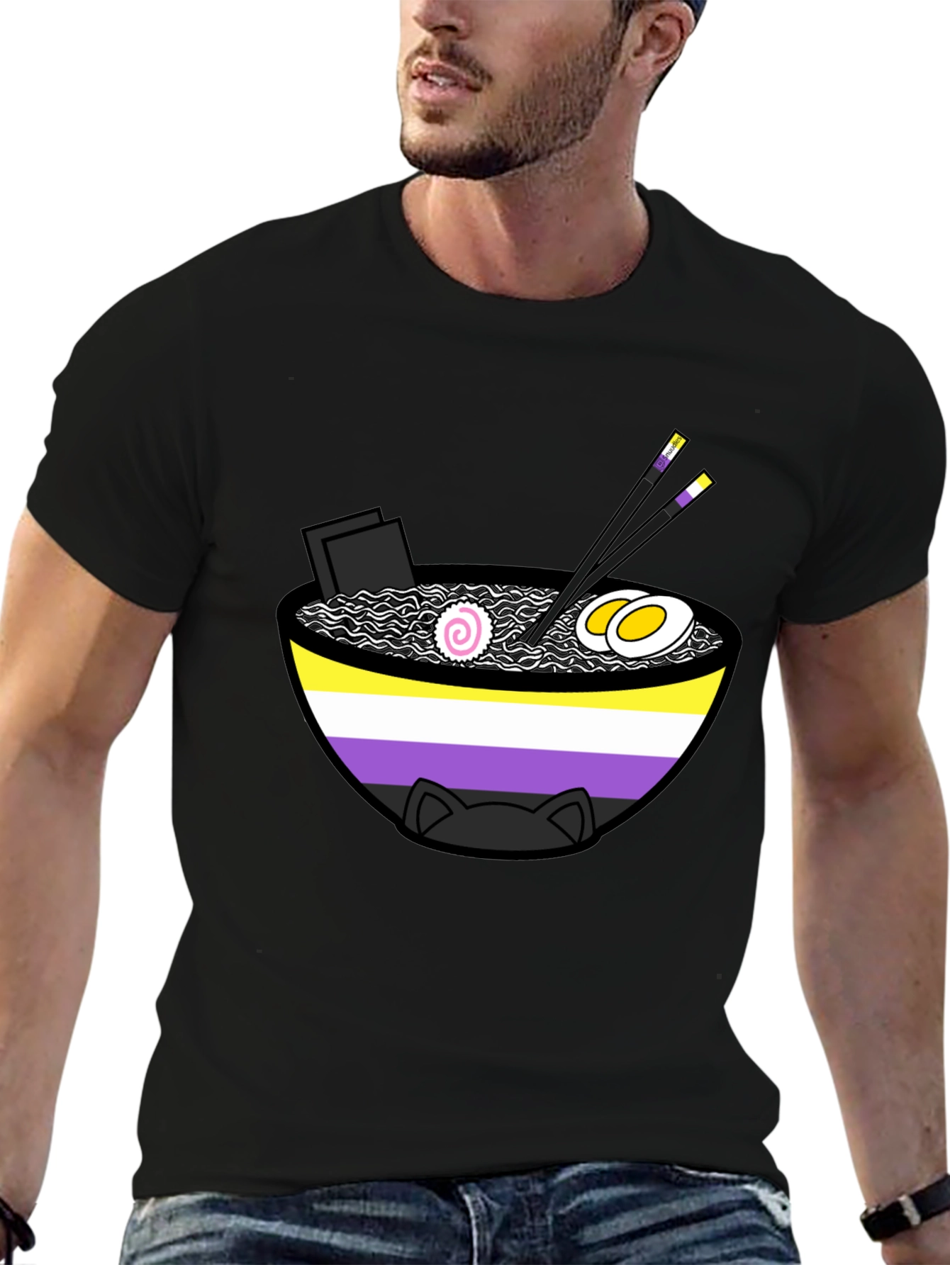 Ramen Nonbinary Pride T-Shirt - Stylish & Unique