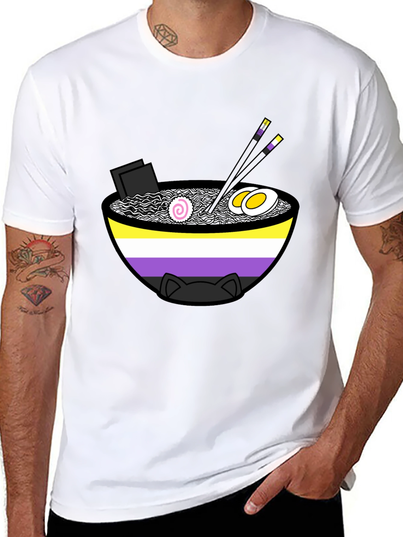 Ramen Nonbinary Pride T-Shirt - Stylish & Unique