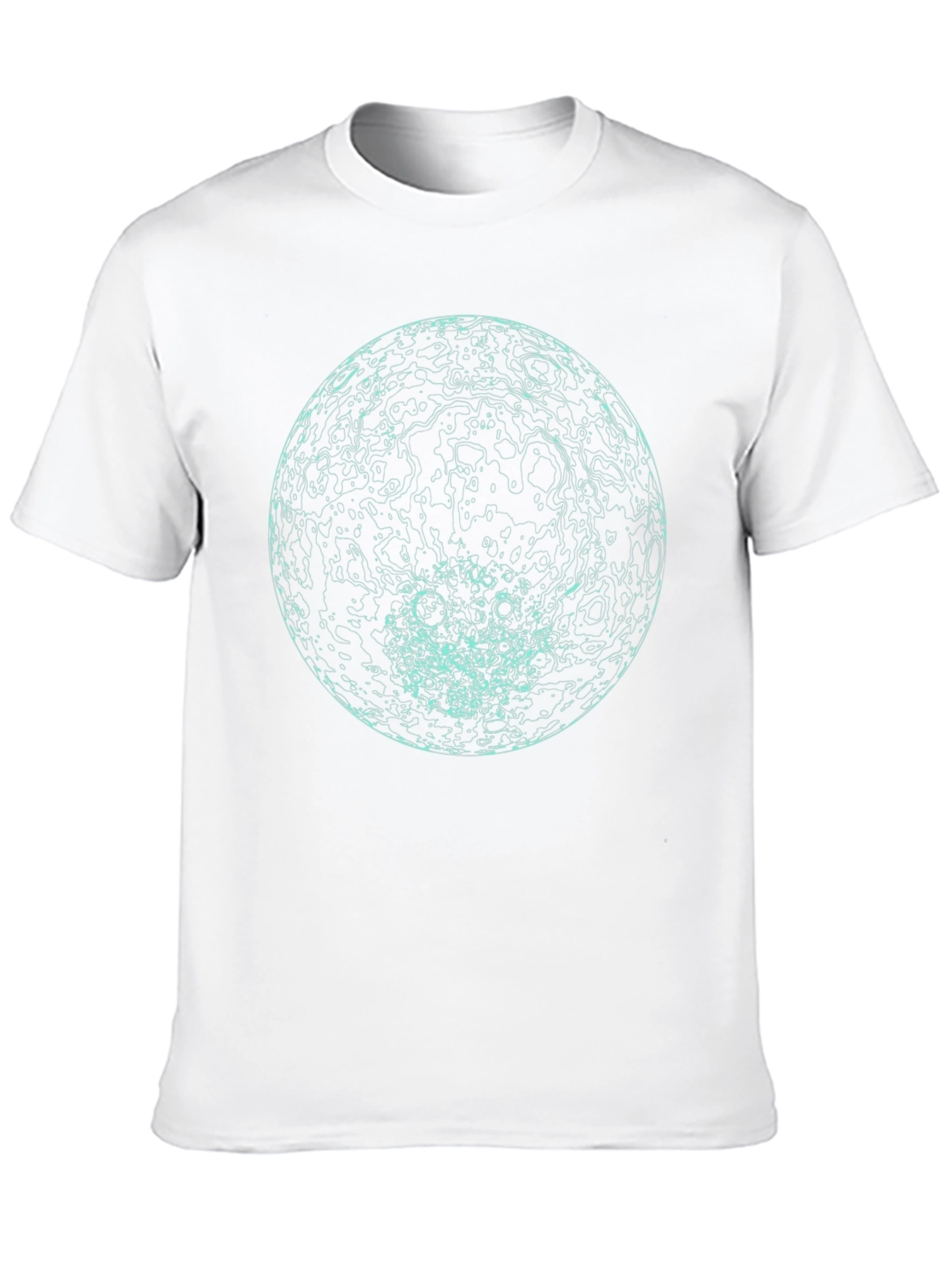 Abstract Globe Graphic Print Black T-Shirt