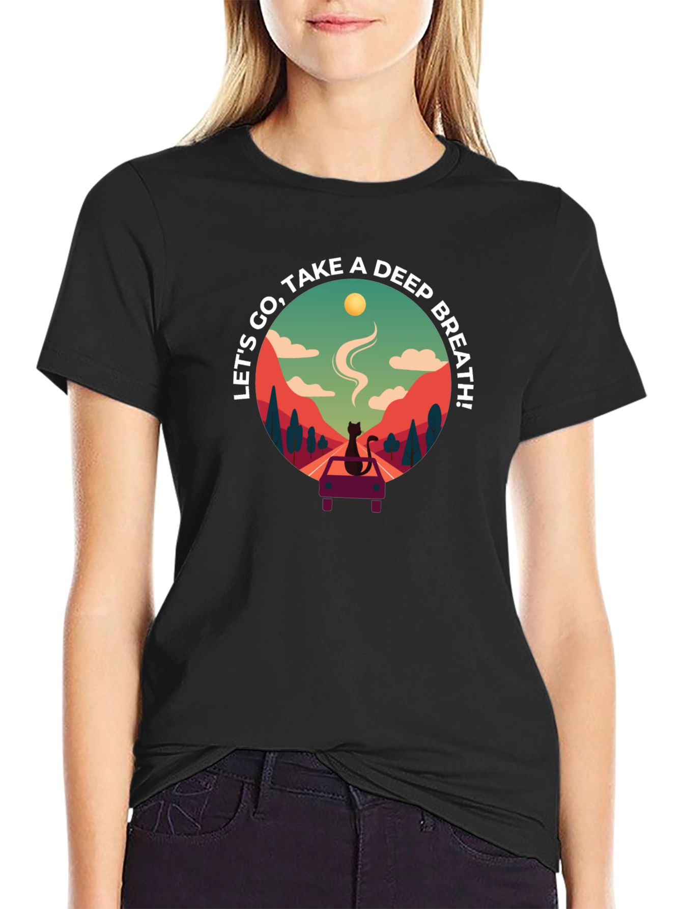 Relaxing Cat Road Trip T-Shirt
