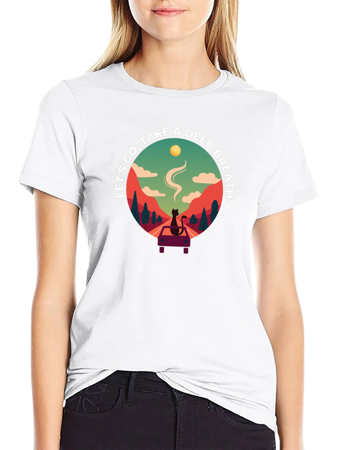 Relaxing Cat Road Trip T-Shirt