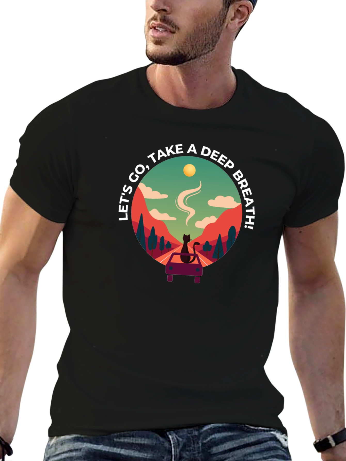 Relaxing Cat Road Trip T-Shirt