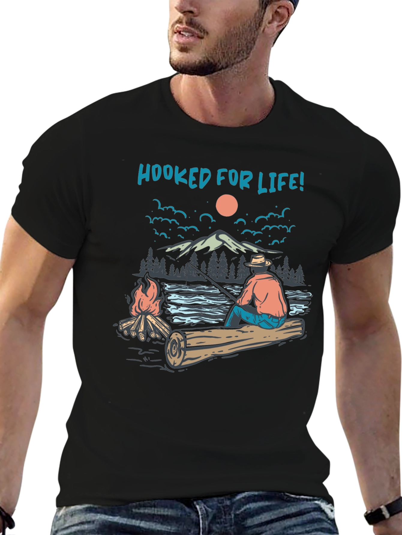 Hooked For Life Graphic T-Shirt