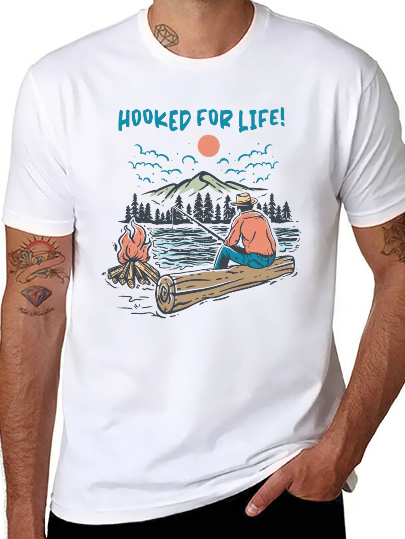 Hooked For Life Graphic T-Shirt
