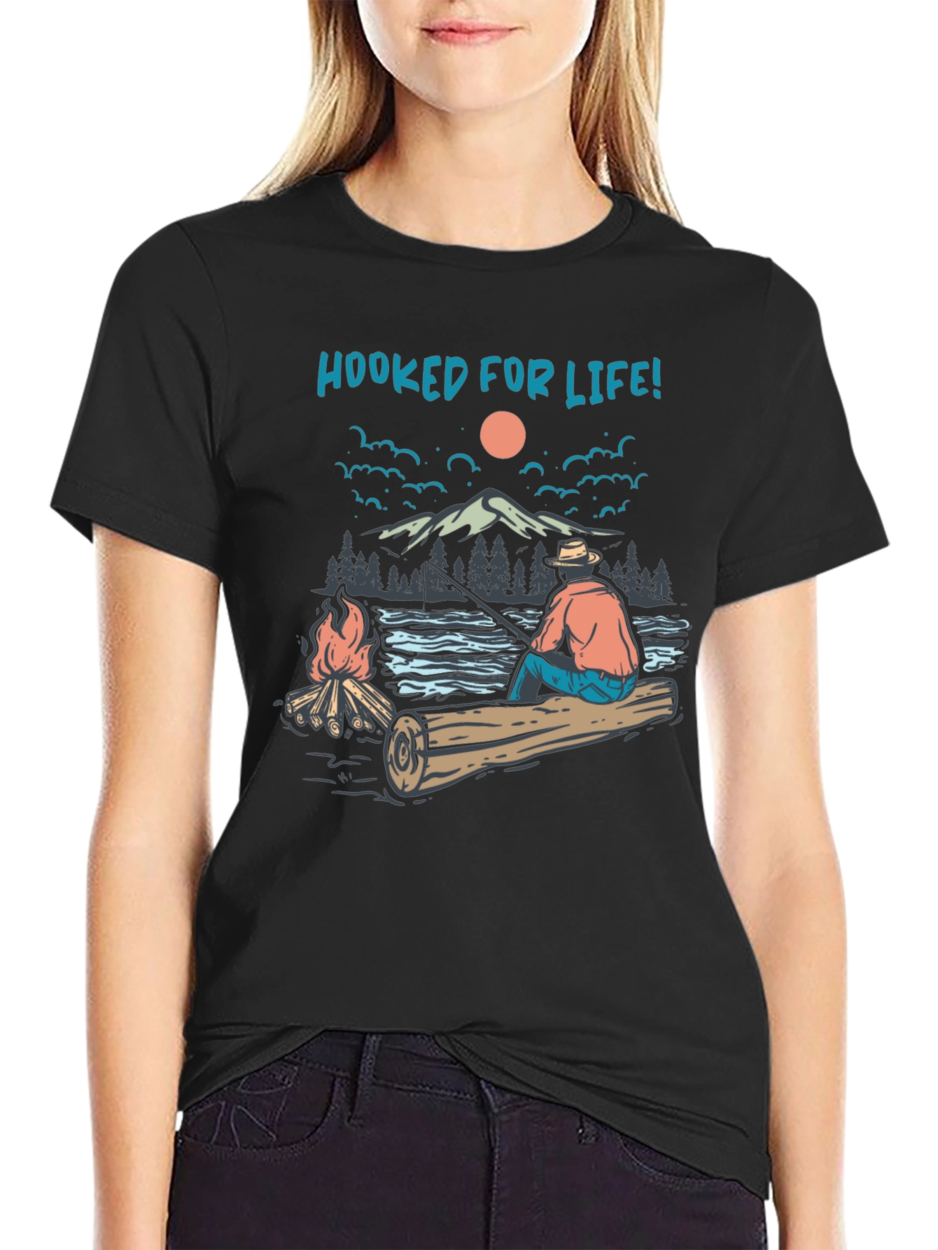 Hooked For Life Graphic T-Shirt