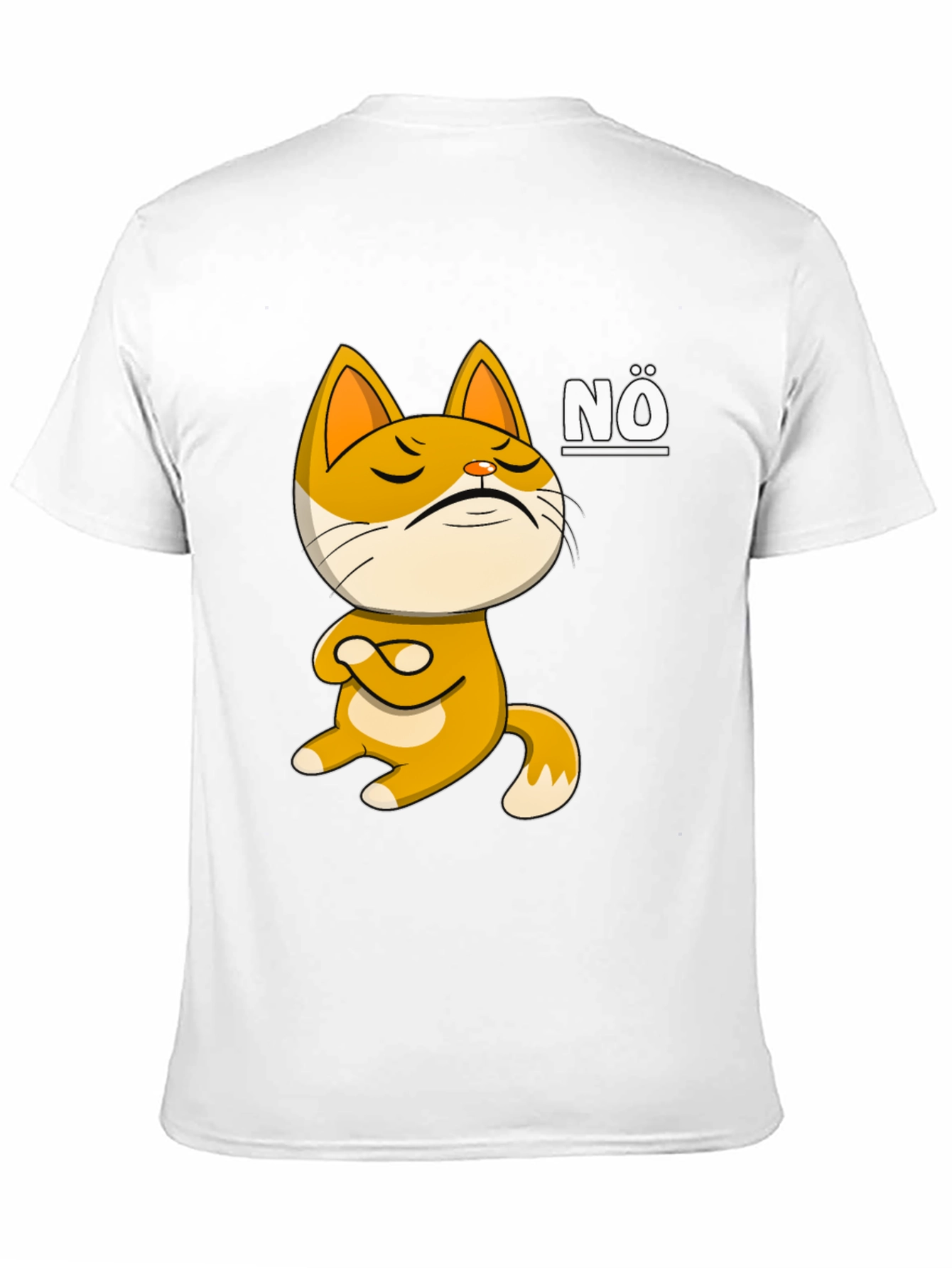 Nö Cat Graphic T-Shirt: Mens Black Tee