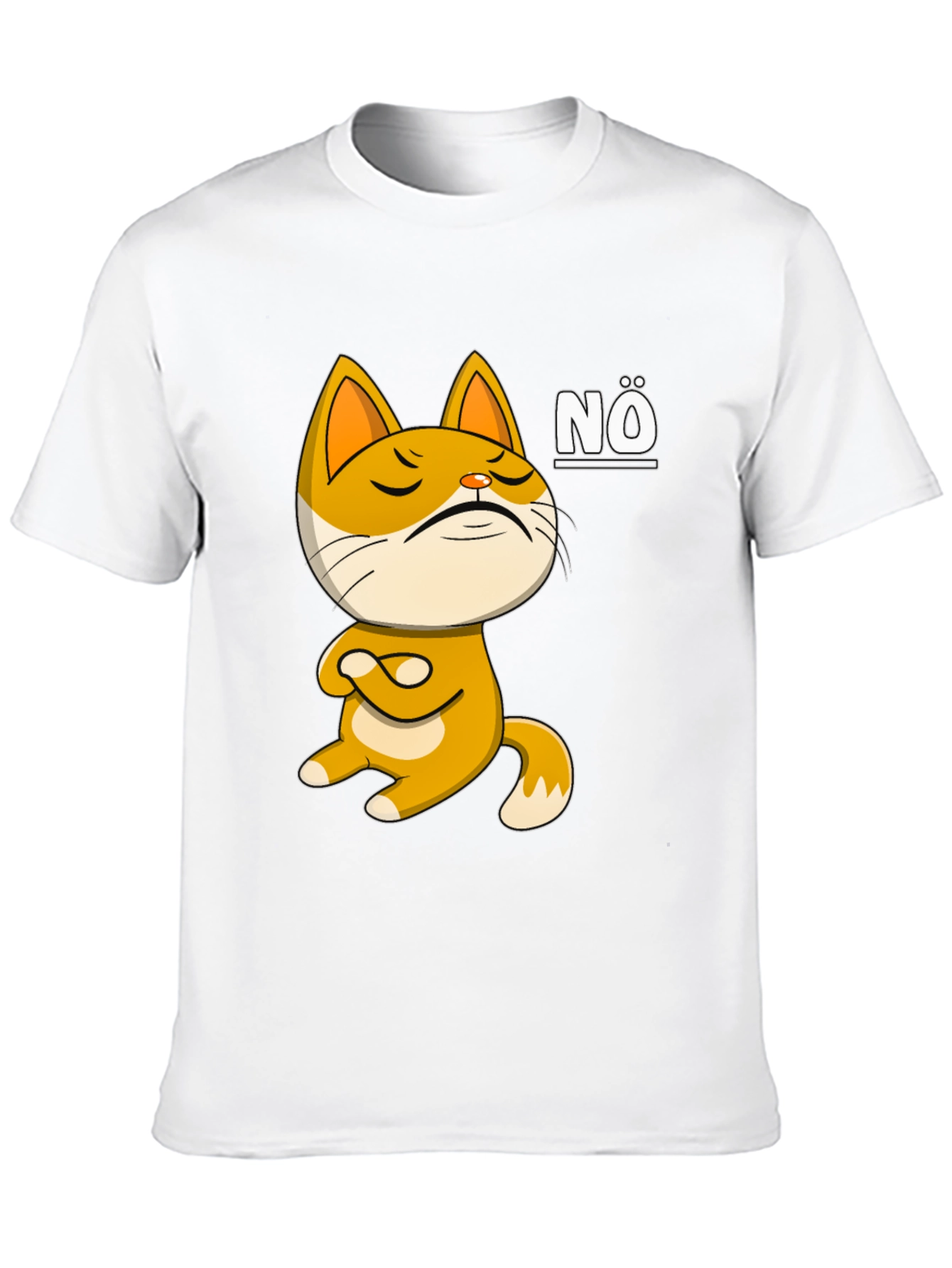 Nö Cat Graphic T-Shirt: Mens Black Tee