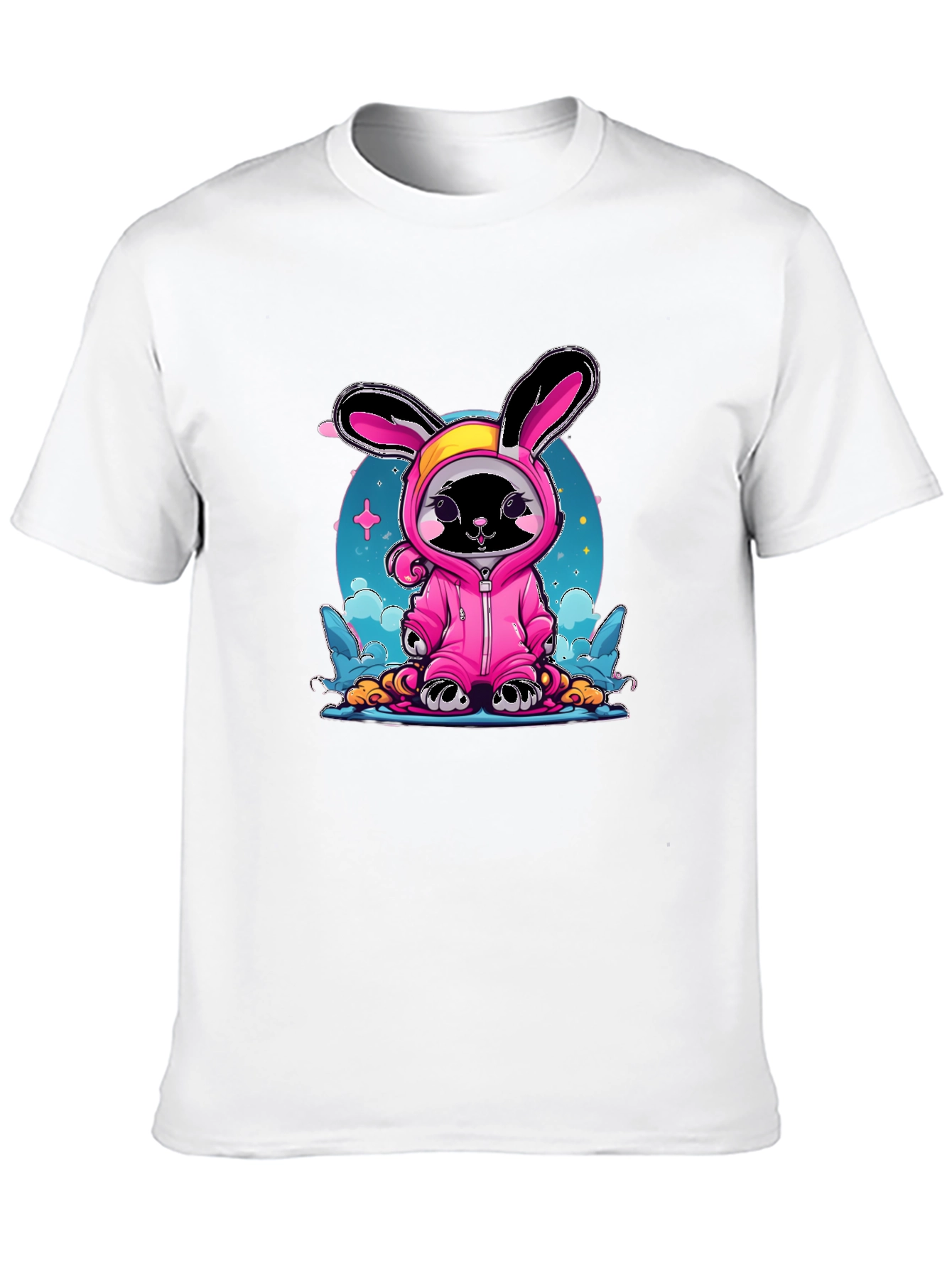 Cute Black Cat Bunny Costume T-Shirt