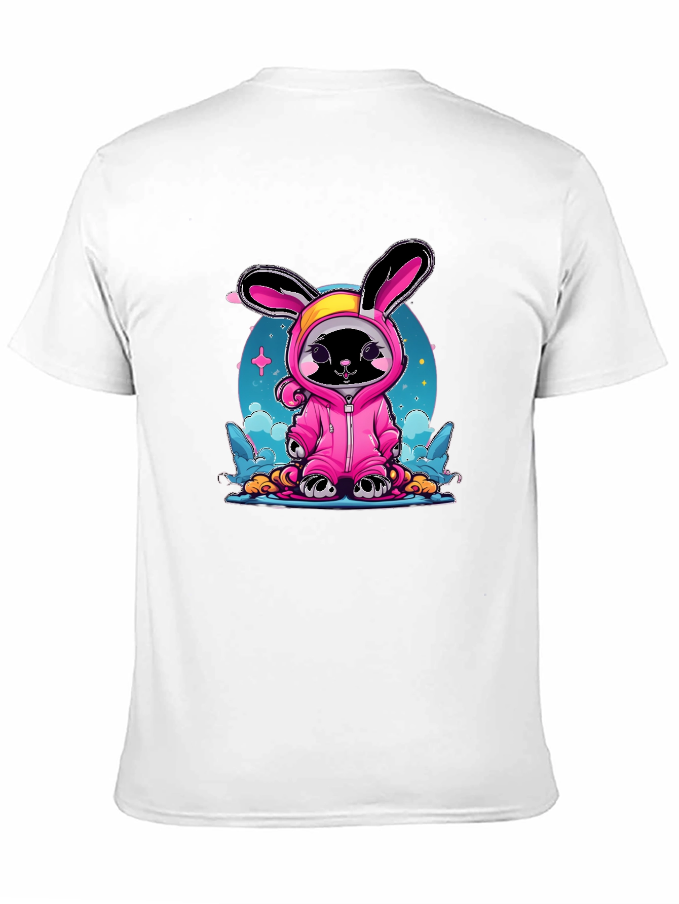 Cute Black Cat Bunny Costume T-Shirt