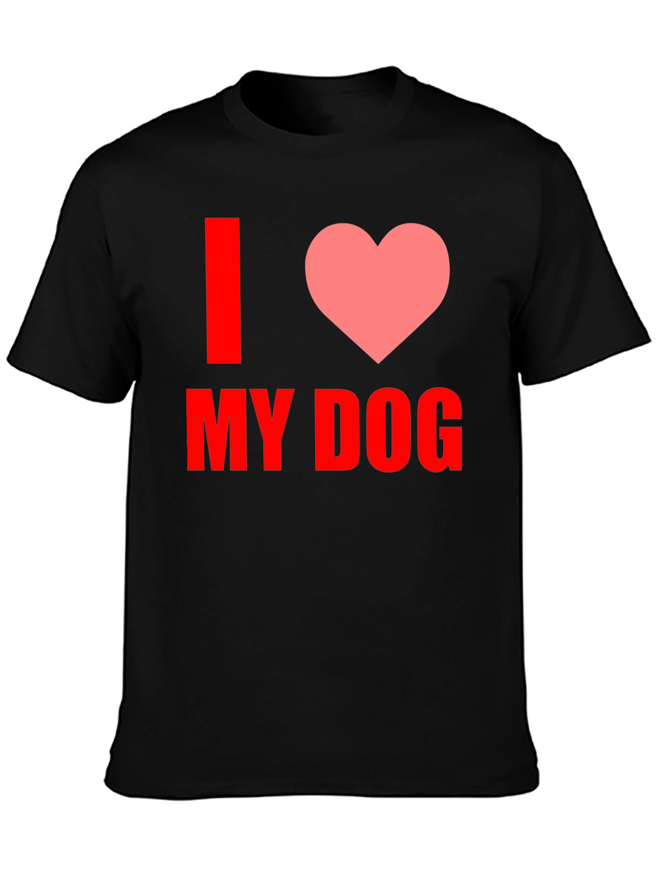 I Love My Dog Graphic Tee - Black