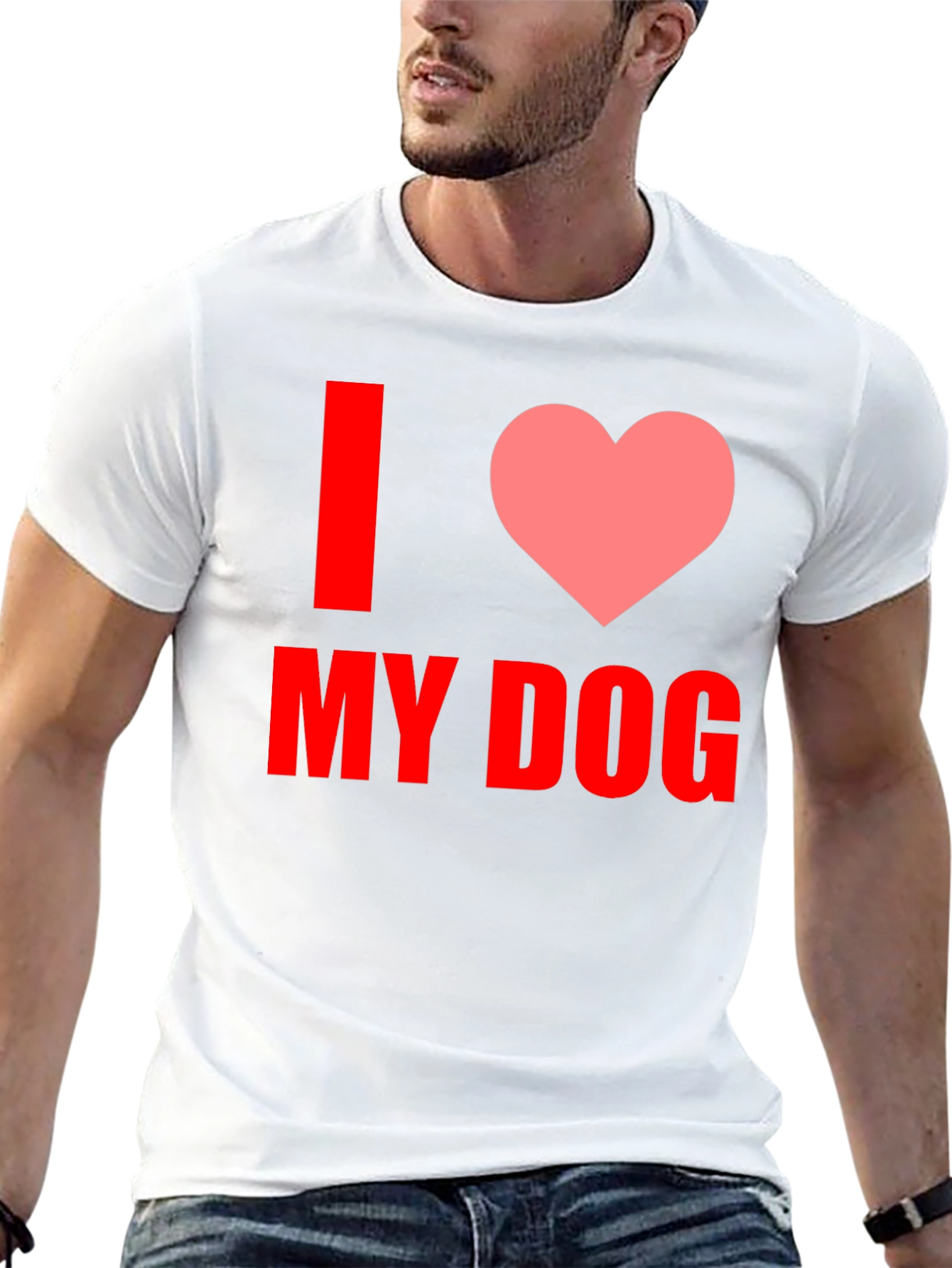 I Love My Dog Graphic Tee - Black