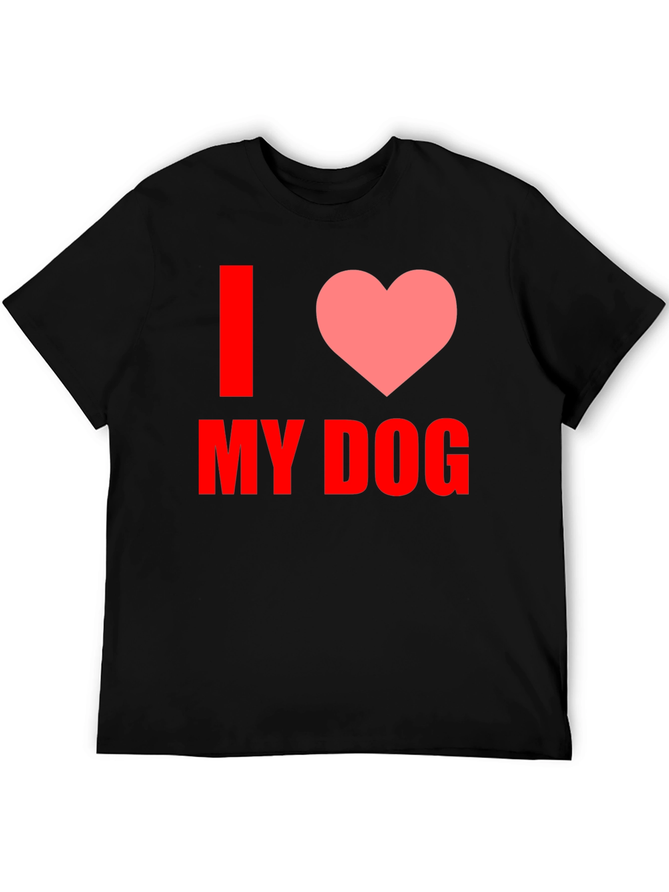 I Love My Dog Graphic Tee - Black