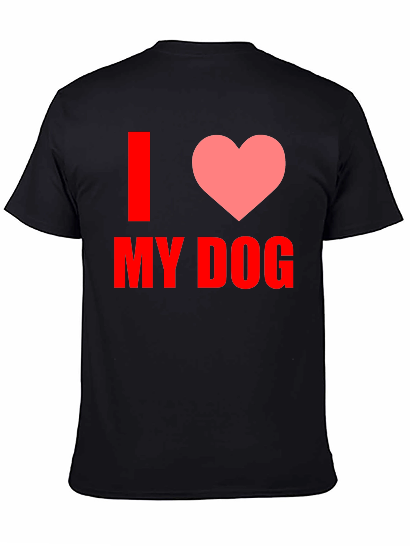 I Love My Dog Graphic Tee - Black