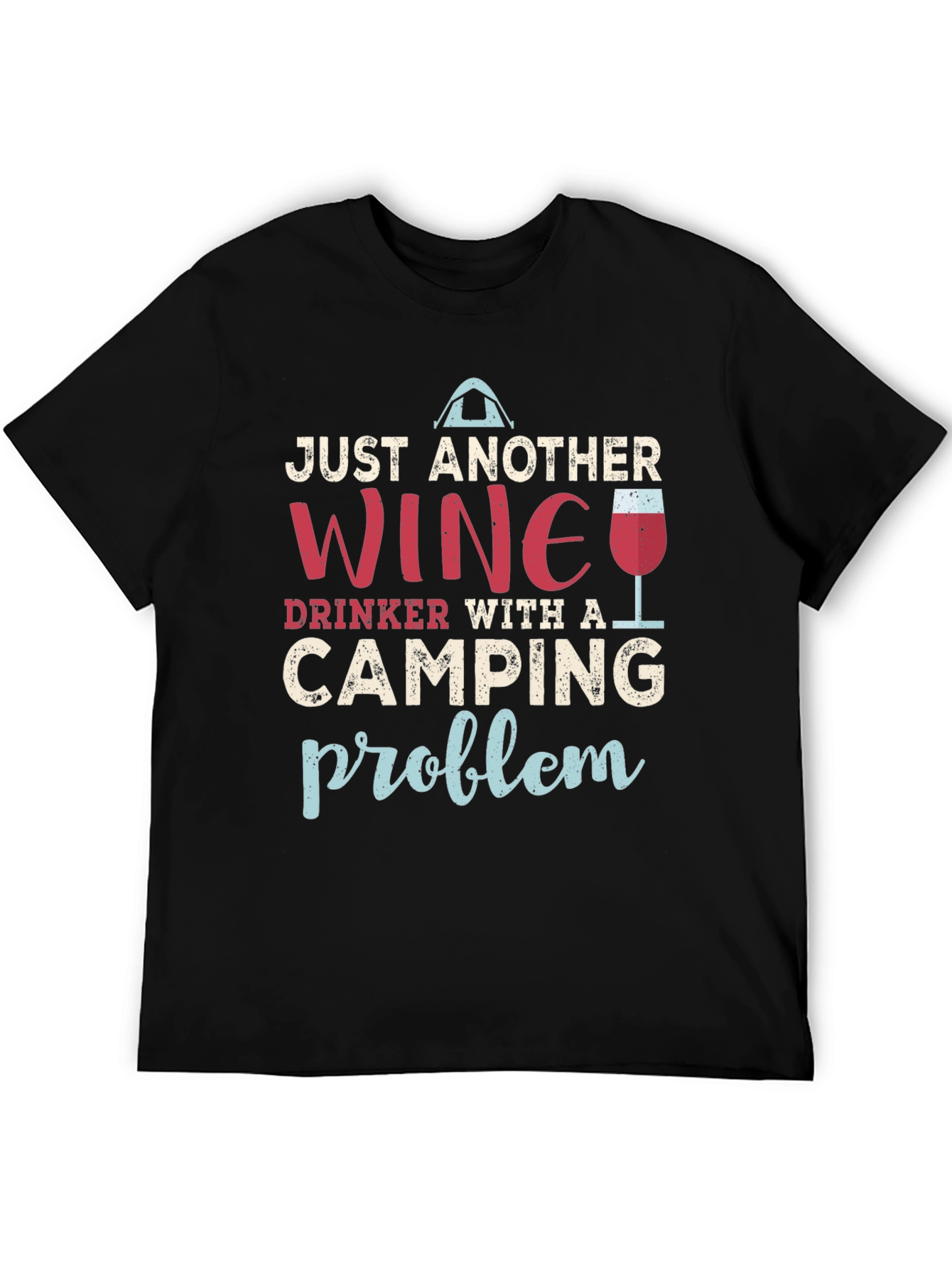 Wine and Camping Graphic T-Shirt
