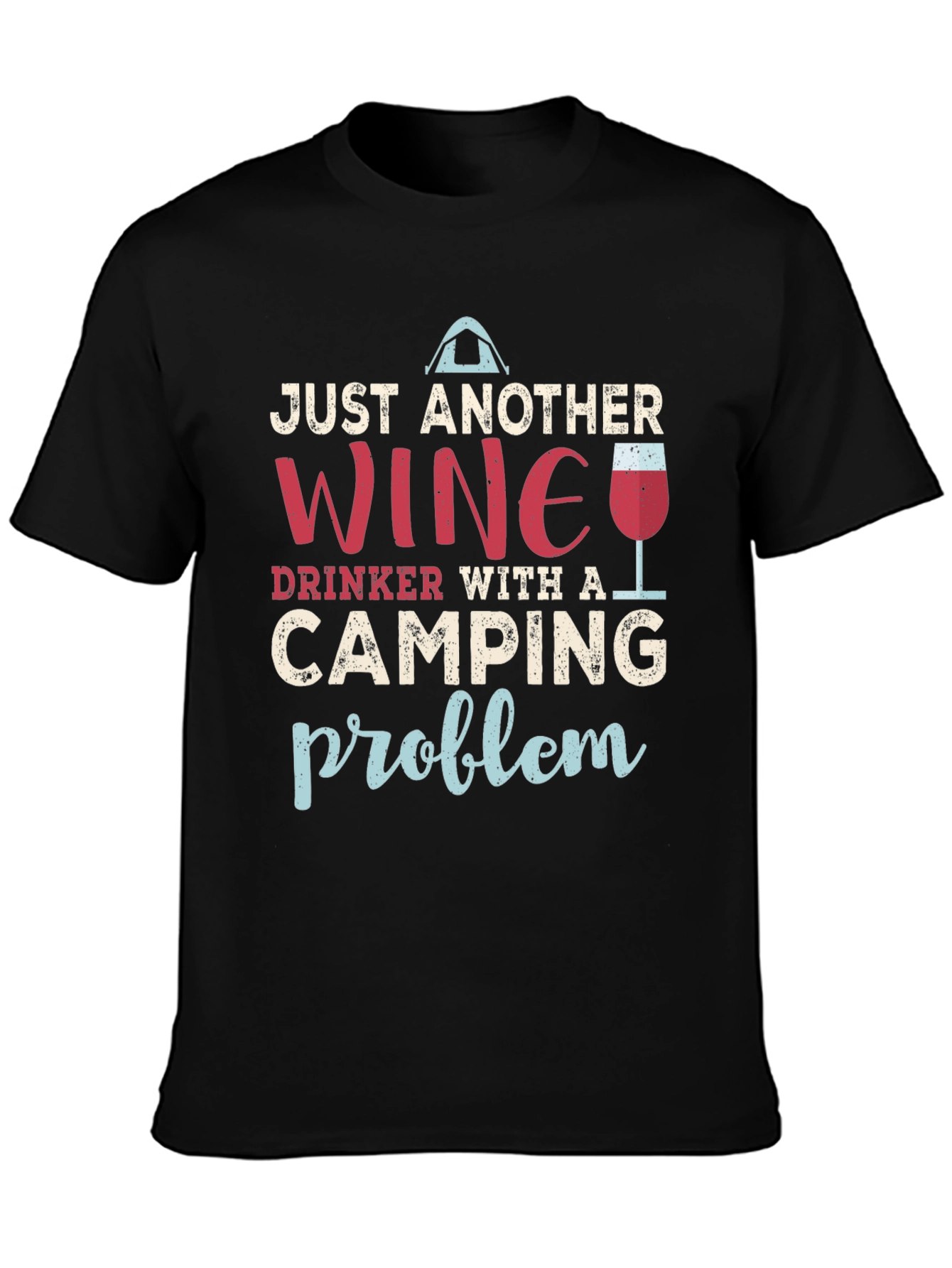 Wine and Camping Graphic T-Shirt