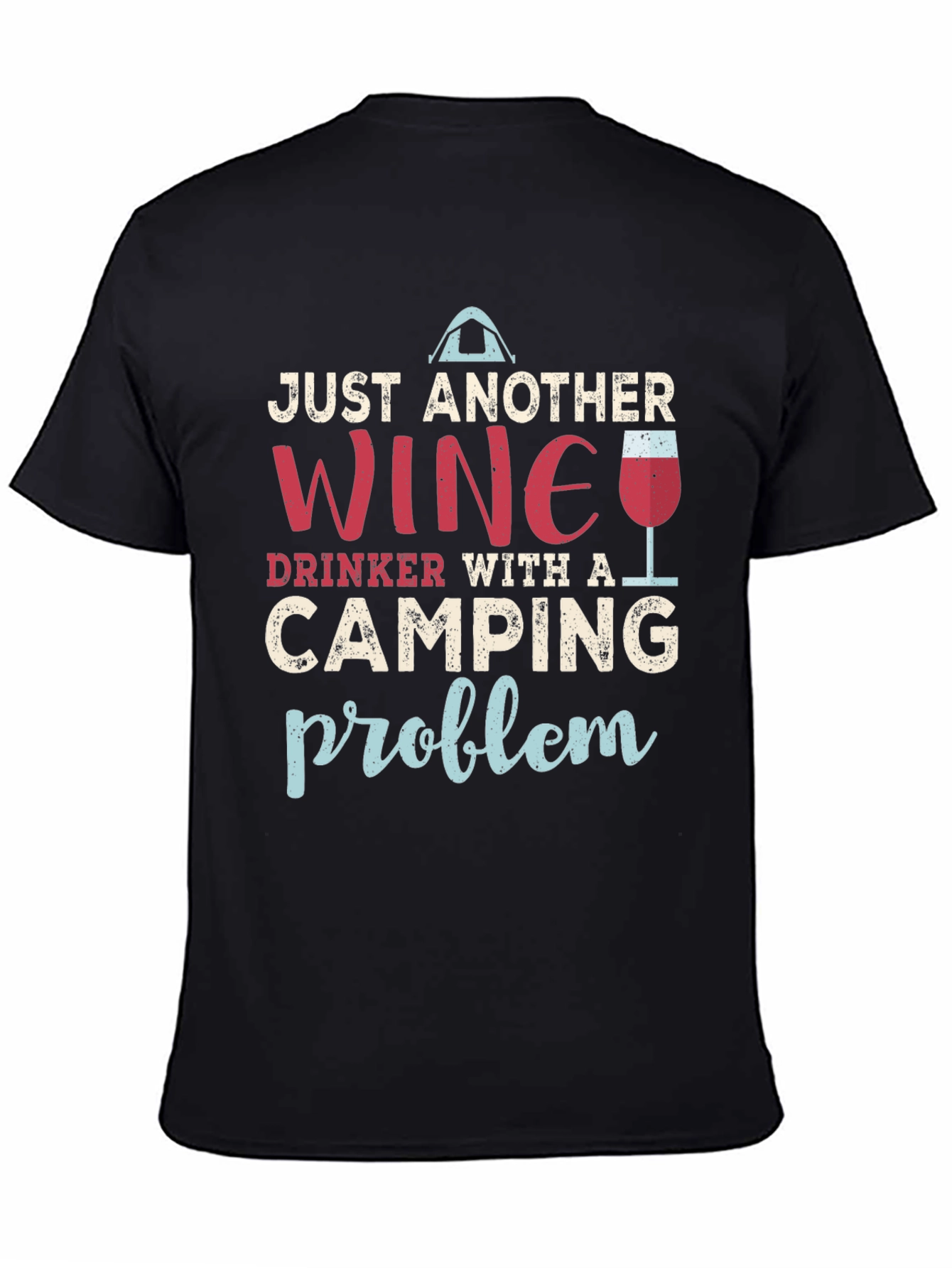 Wine and Camping Graphic T-Shirt